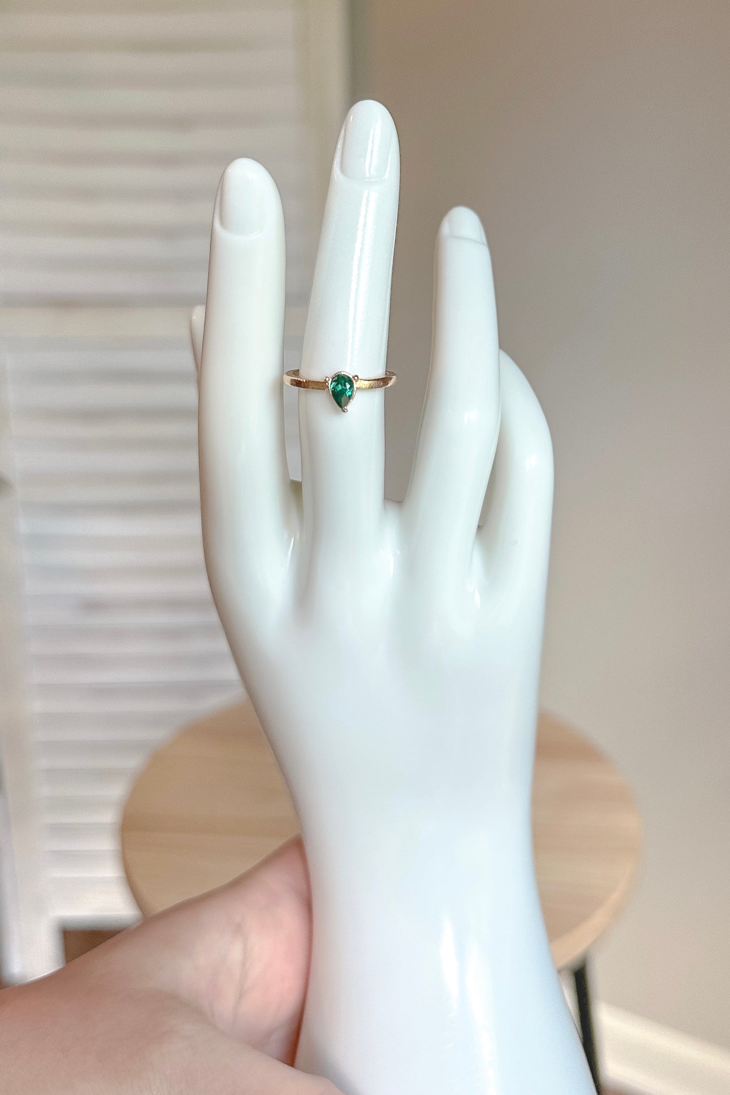 Vintage Faux Emerald Ring