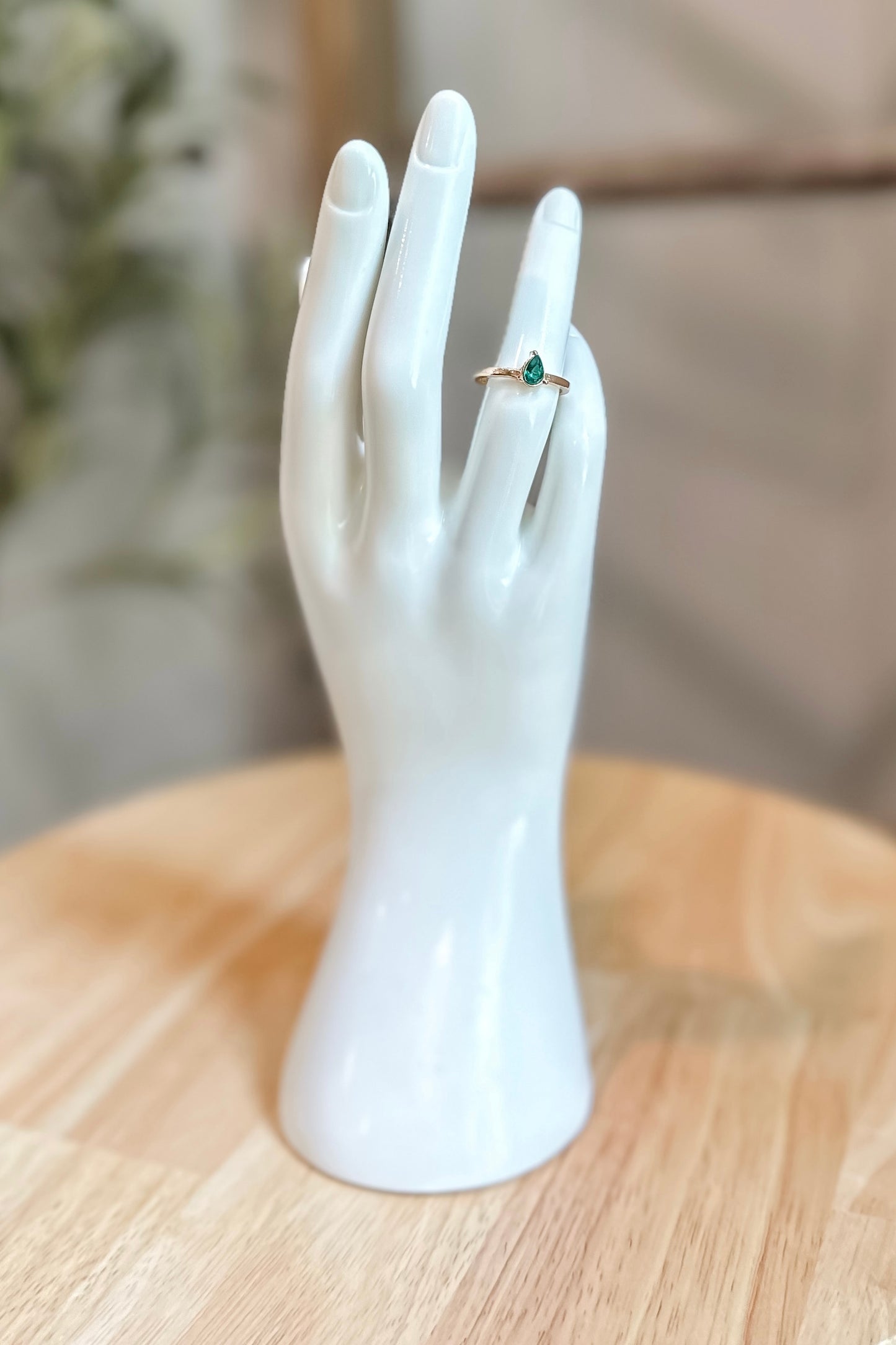 Vintage Faux Emerald Ring