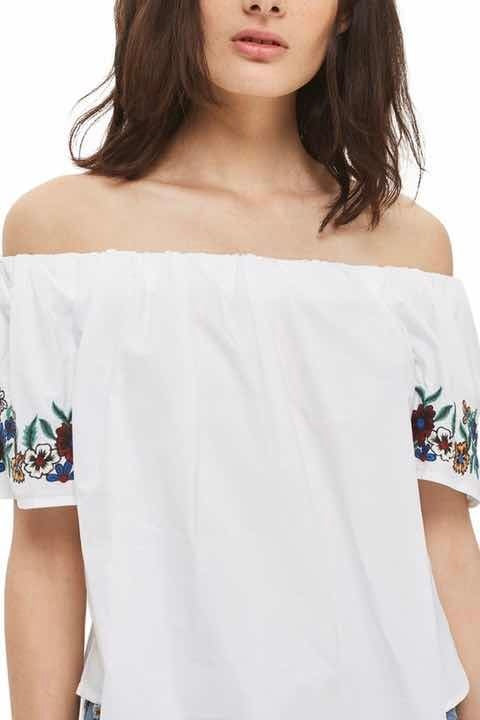 (6) Topshop Off Shoulder Top
