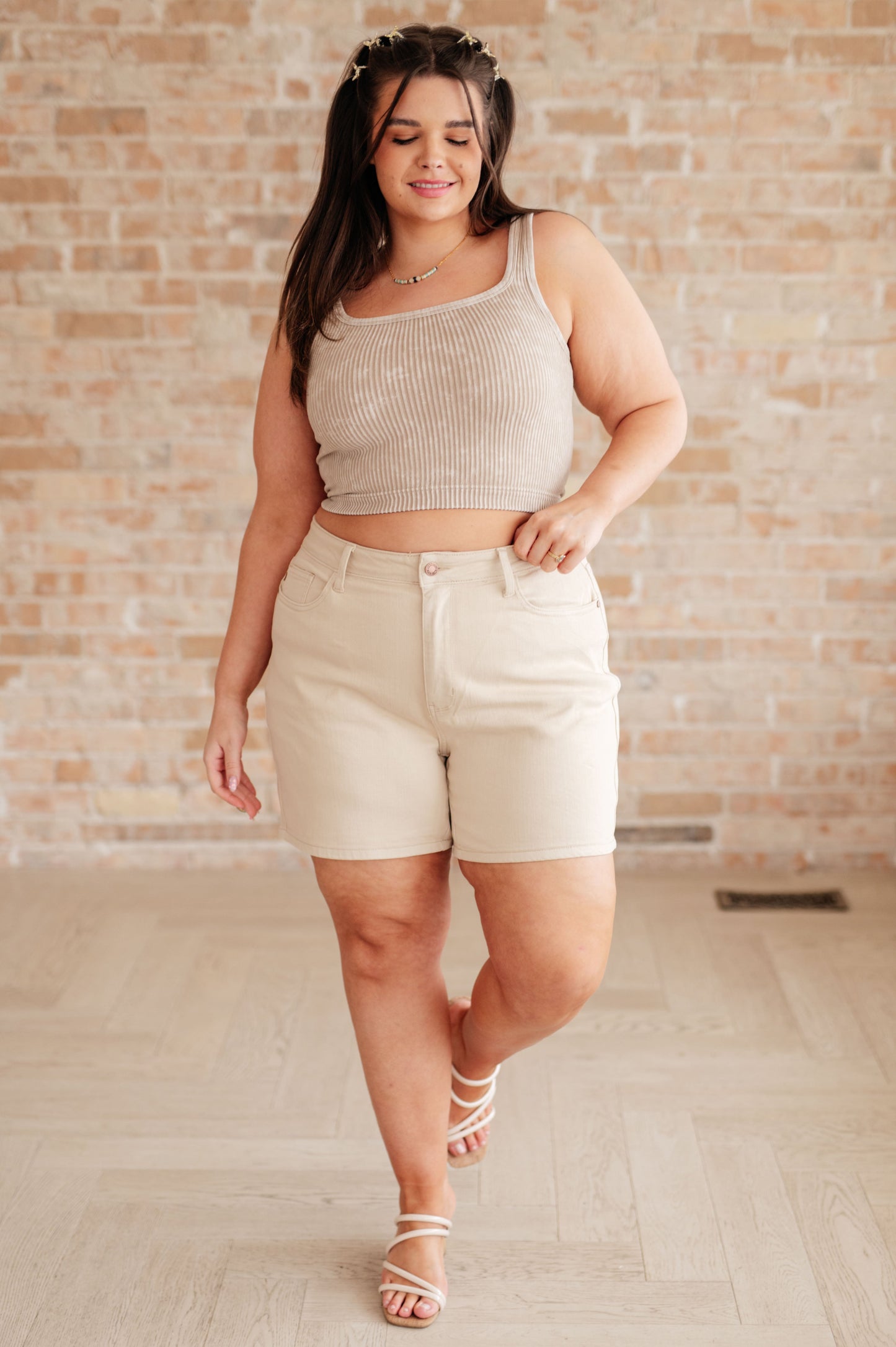 Judy Blue High Rise Garment Dyed Shorts