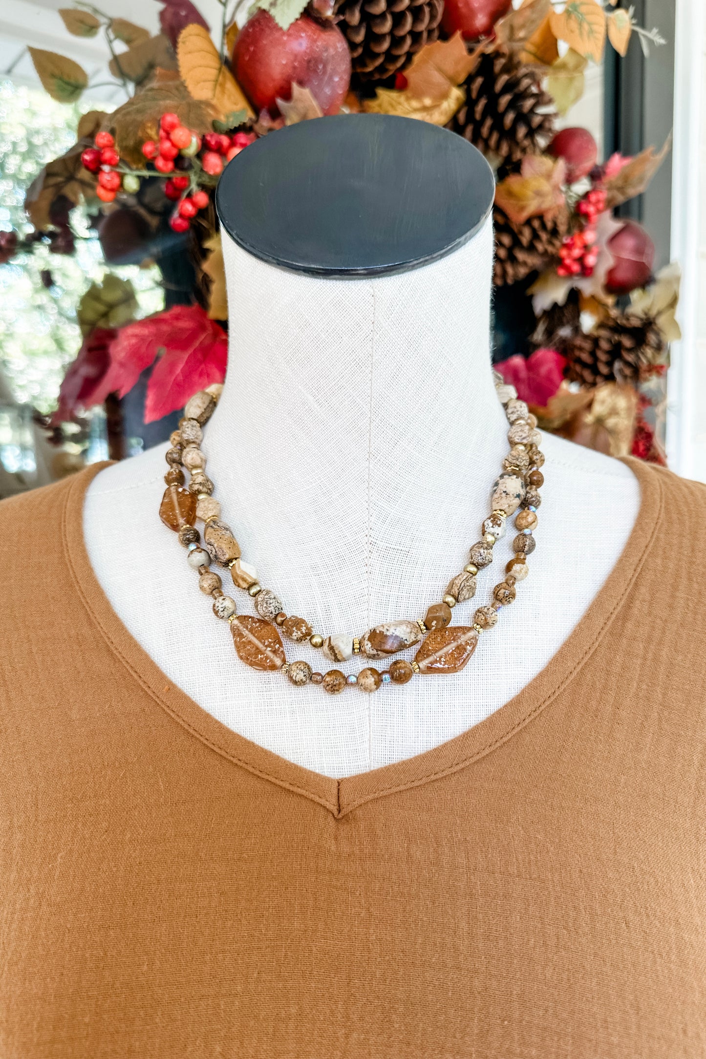 Vintage Jasper Beaded Necklaces