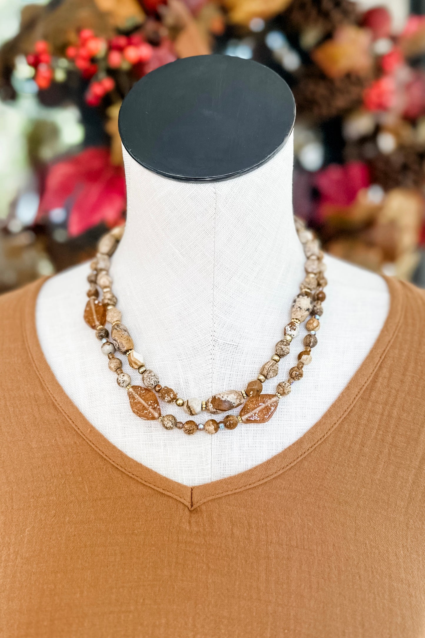 Vintage Jasper Beaded Necklaces