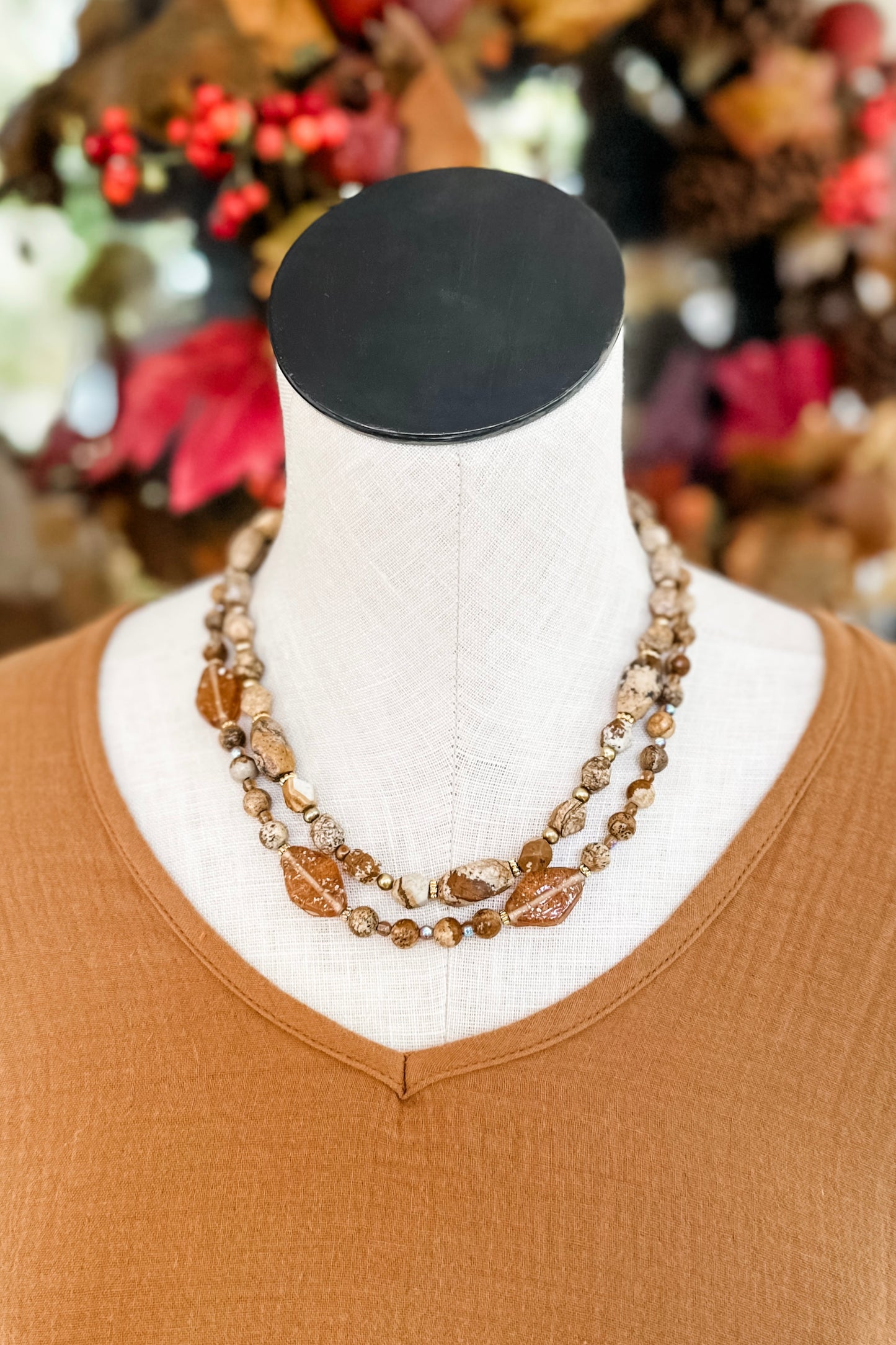 Vintage Jasper Beaded Necklaces