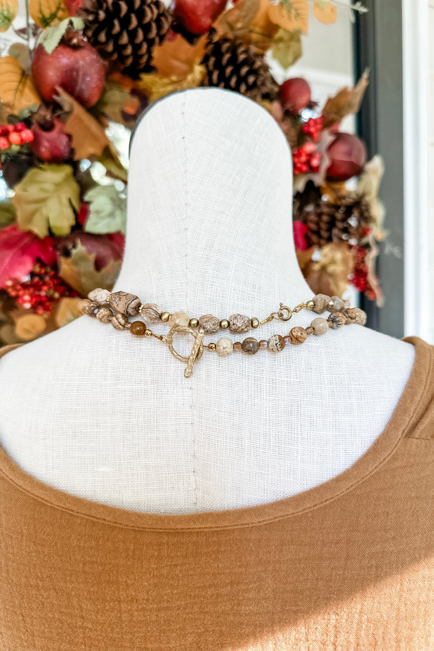 Vintage Jasper Beaded Necklaces