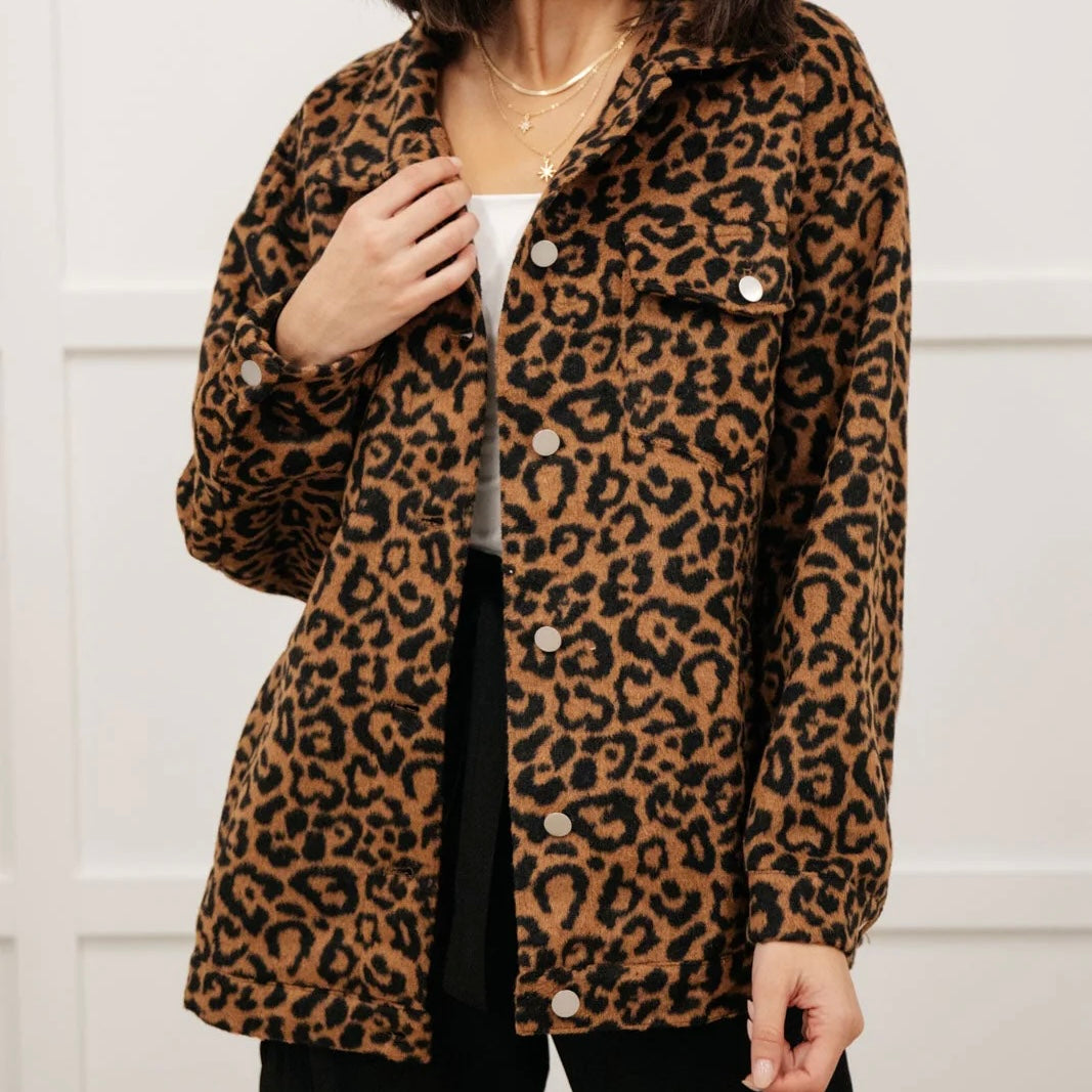 (M) Boutique Leopard Shacket