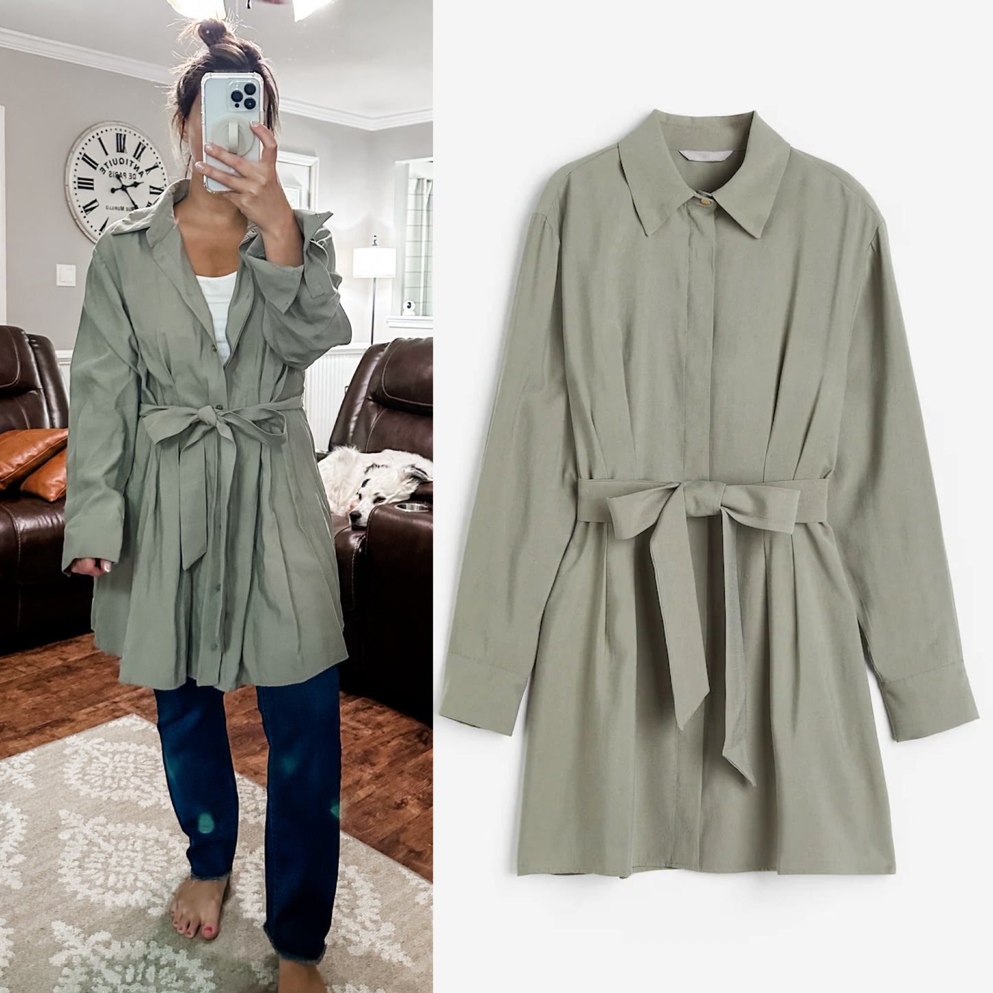 (XL) H&M Trench Dress