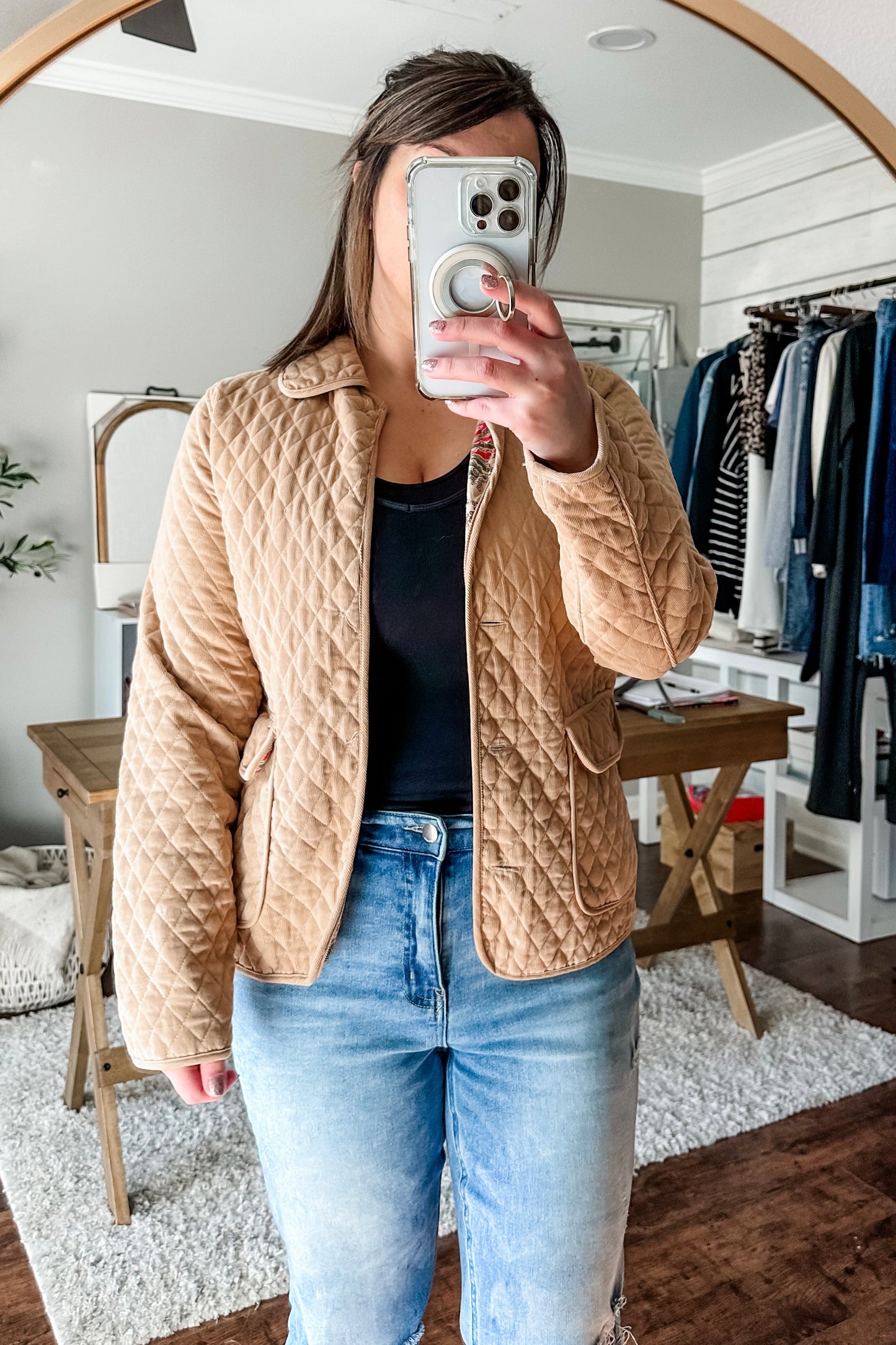 (S) Vintage Blassport Reversible Quilted Jacket