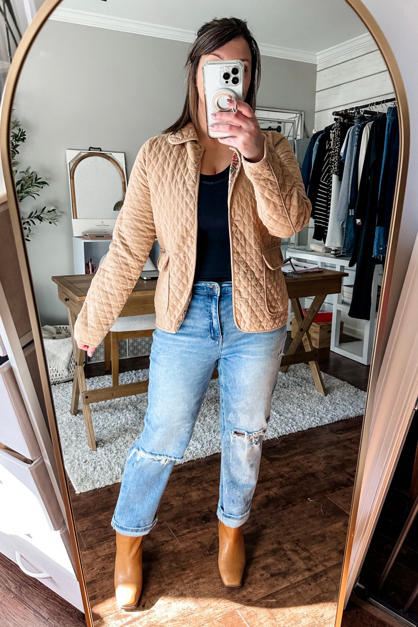 (S) Vintage Blassport Reversible Quilted Jacket