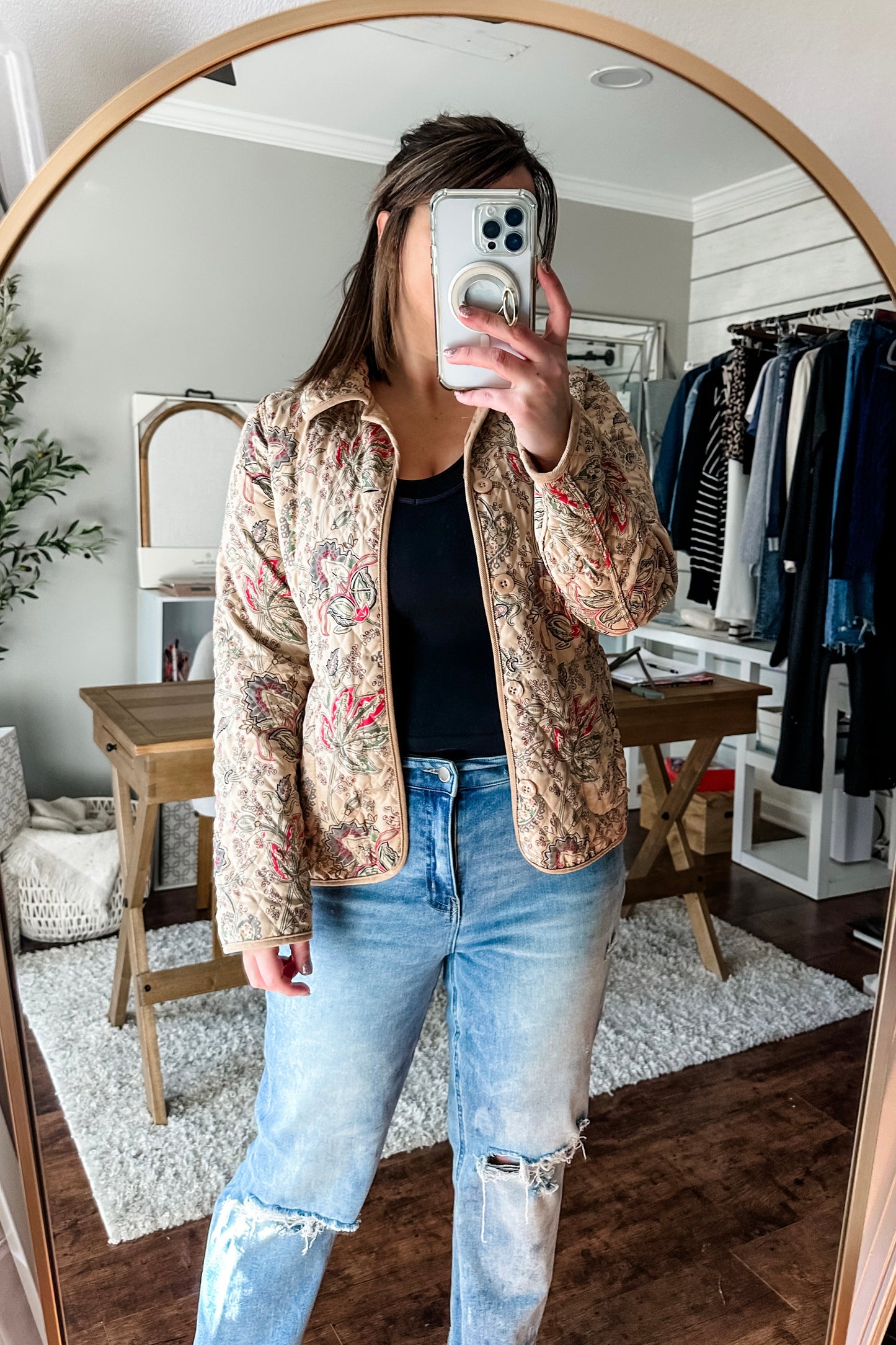 (S) Vintage Blassport Reversible Quilted Jacket