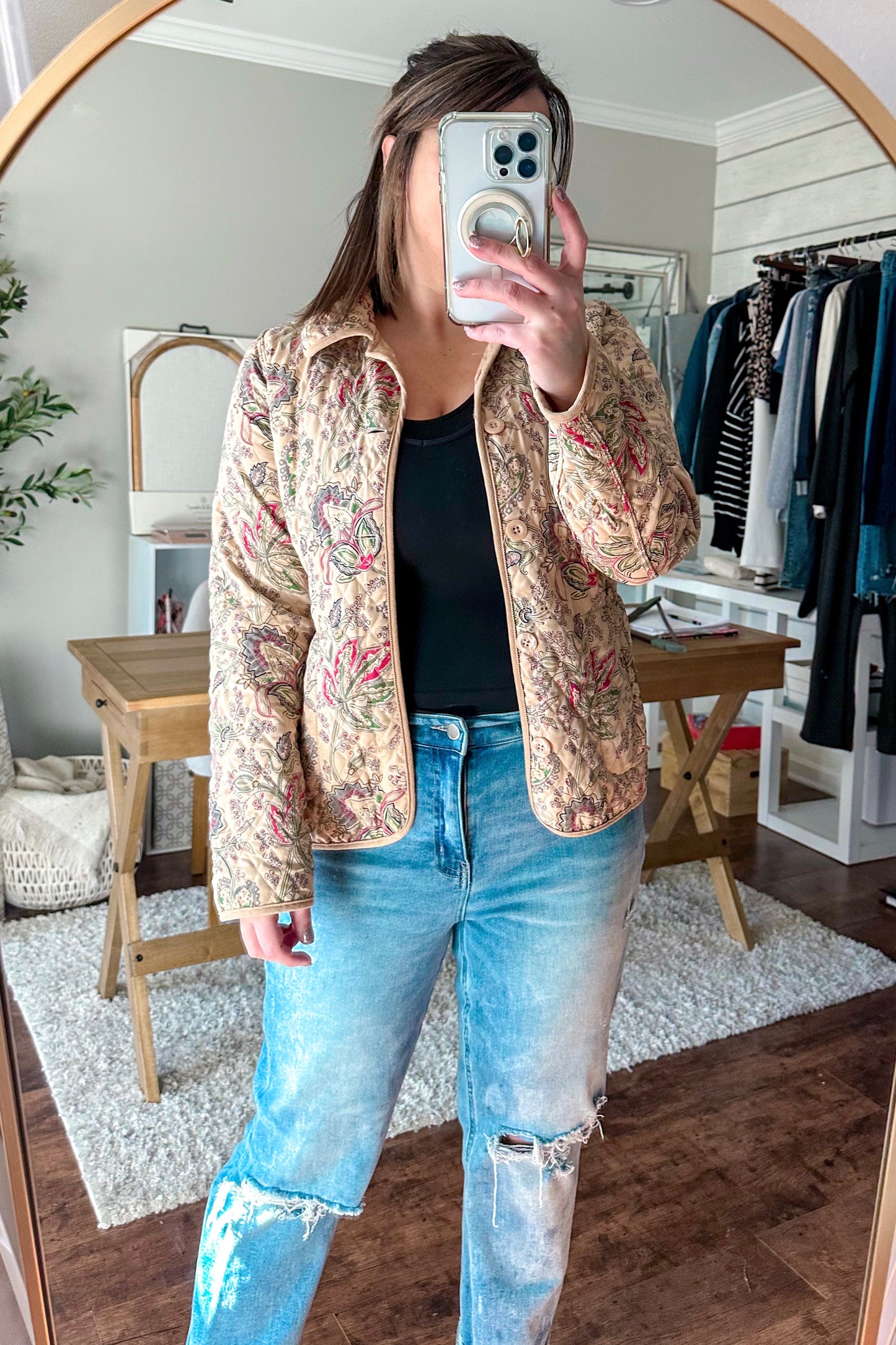 (S) Vintage Blassport Reversible Quilted Jacket