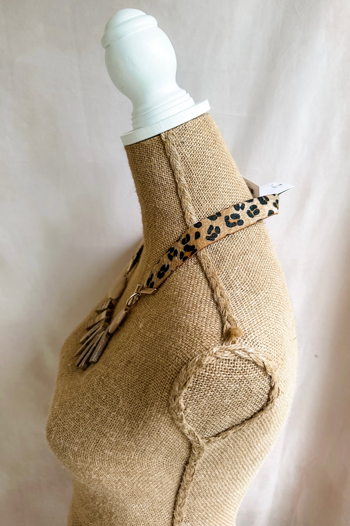 Leop & Wood Necklace