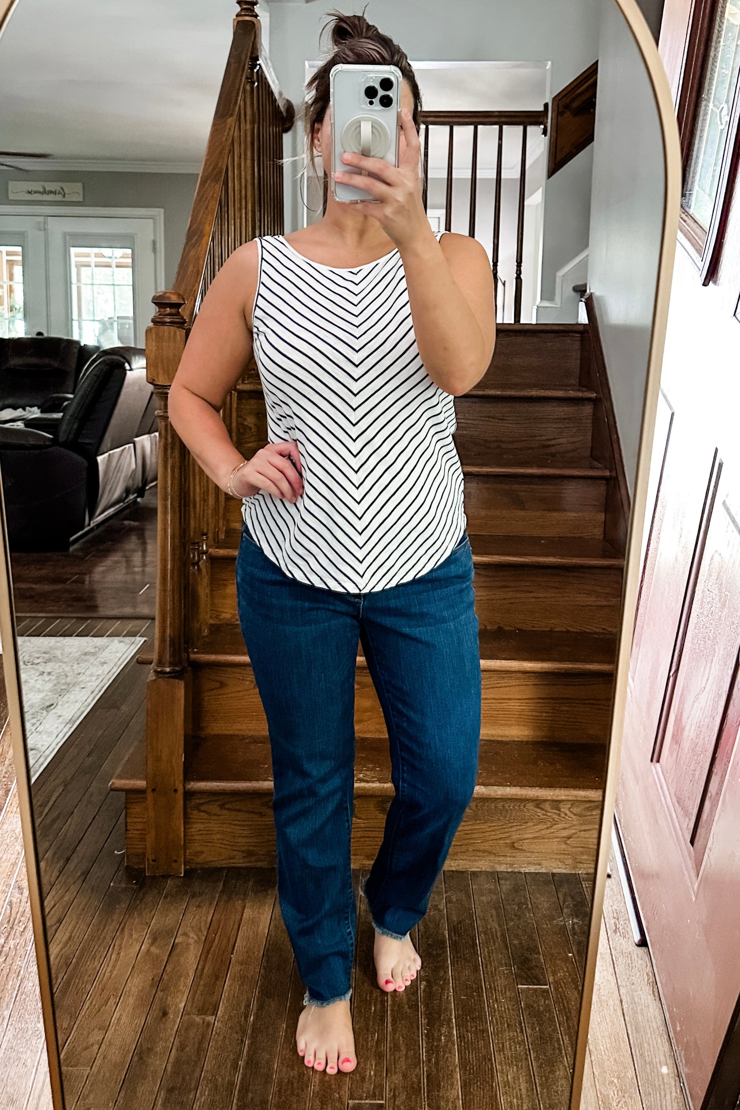 (S) Loft Striped Tank