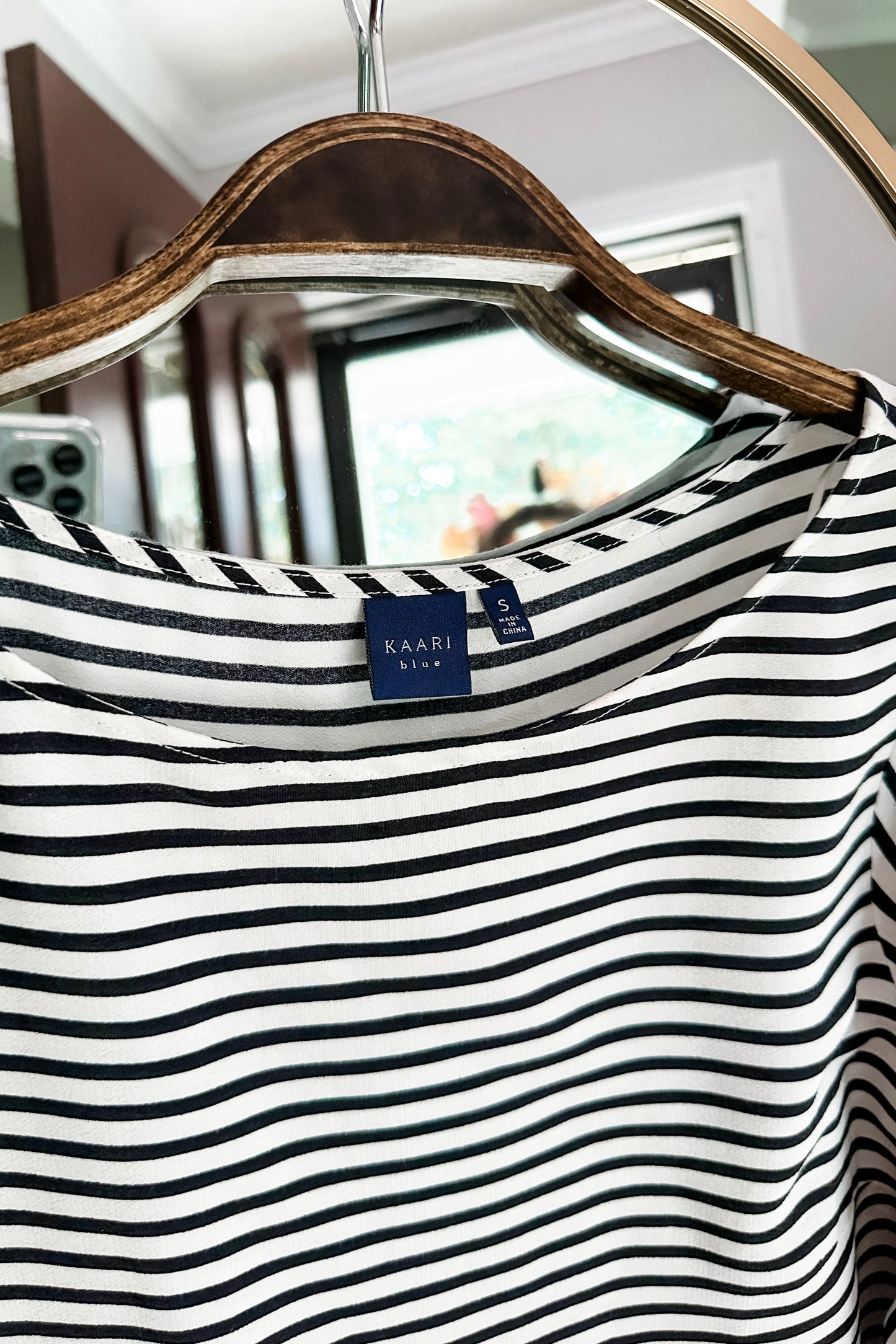 (S) Kaari Blue Striped Blouse