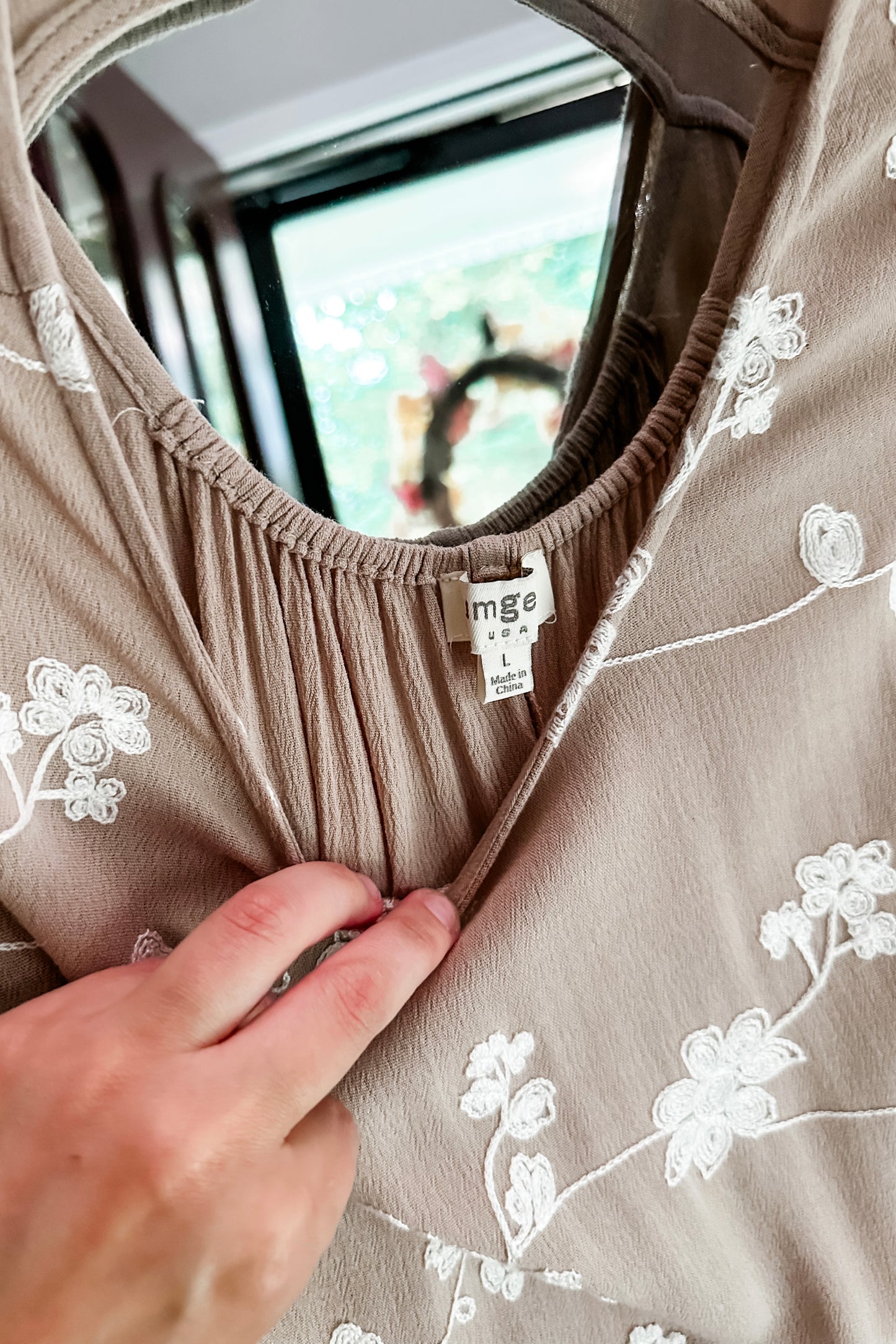 (L) Umgee Embroidered Tunic Dress