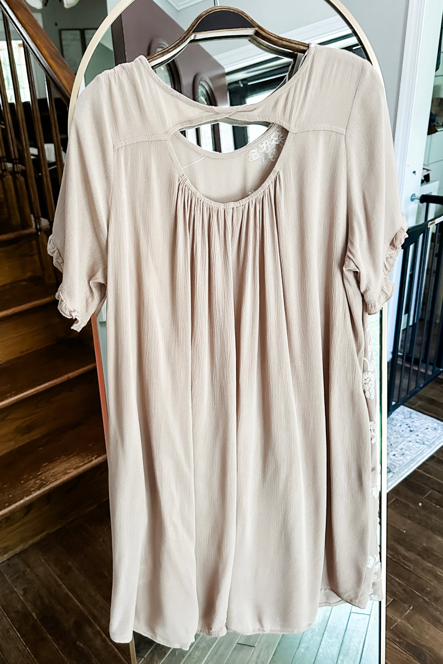 (L) Umgee Embroidered Tunic Dress