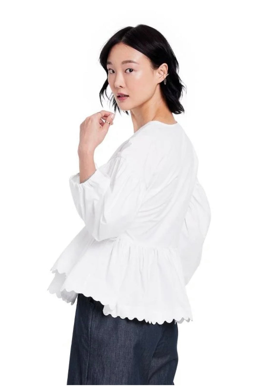 (XL) Kiki Vargas Scallop Top