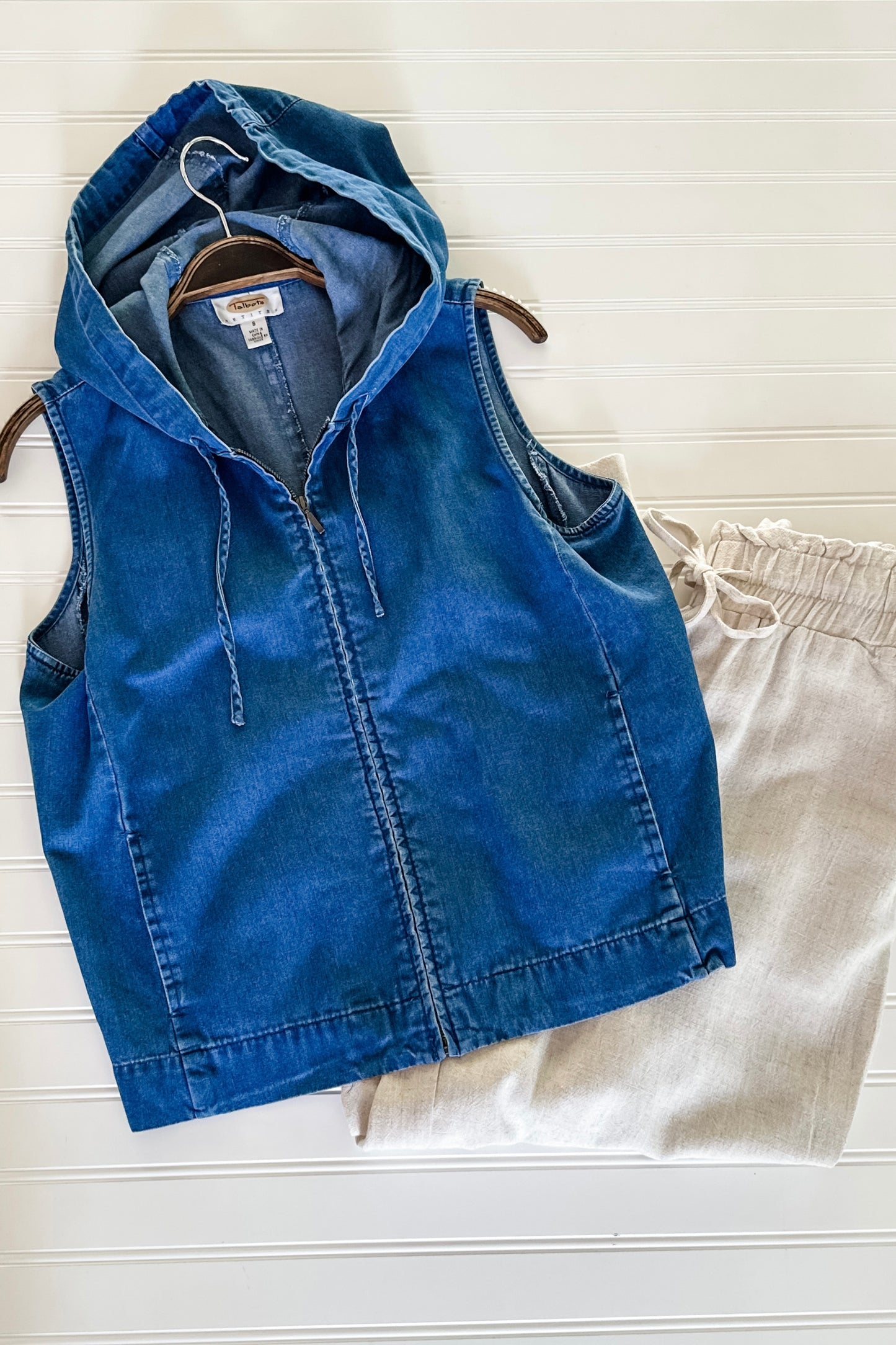 (S) Vintage Talbots Denim Hoodie Tank