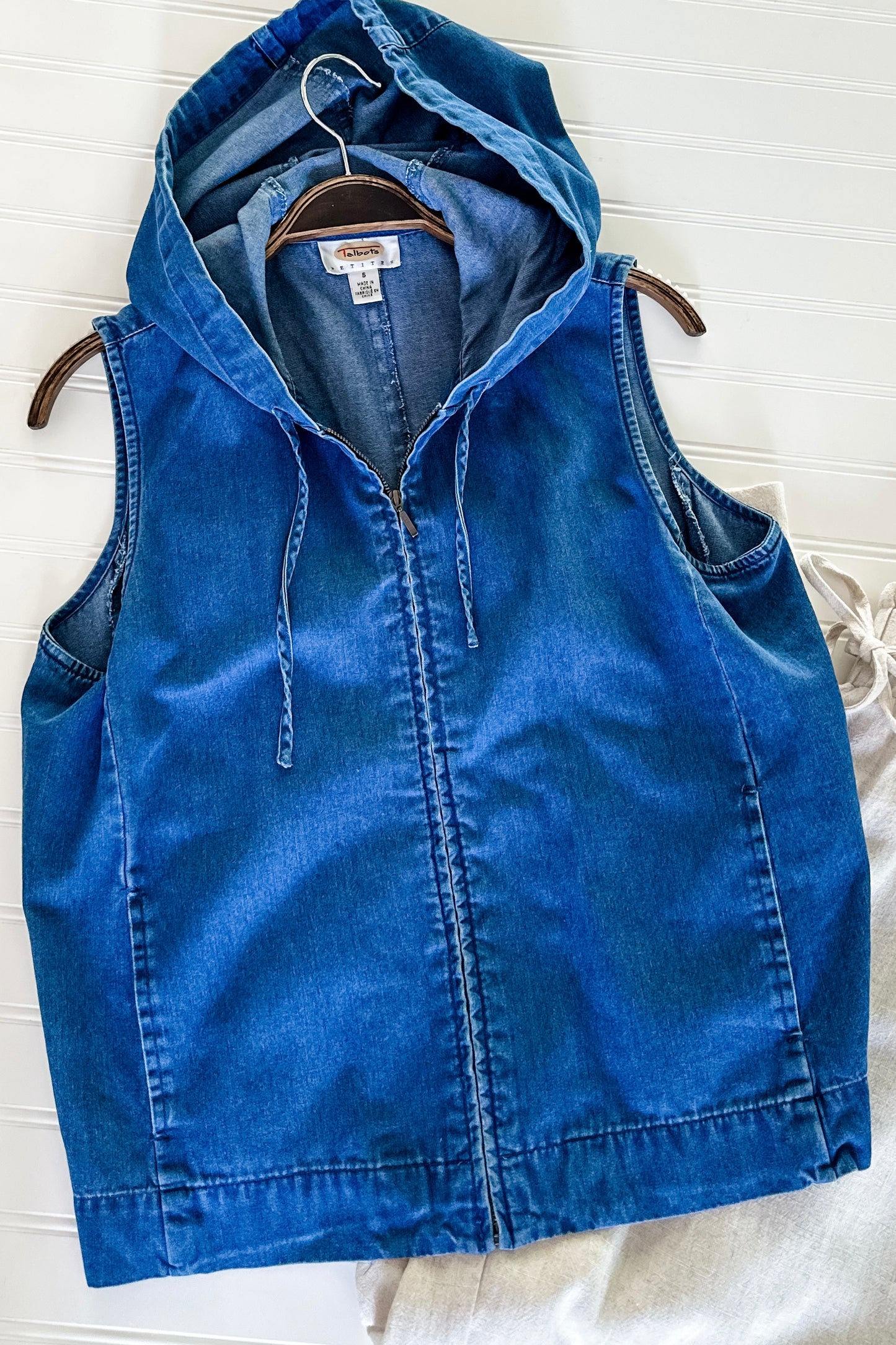 (S) Vintage Talbots Denim Hoodie Tank