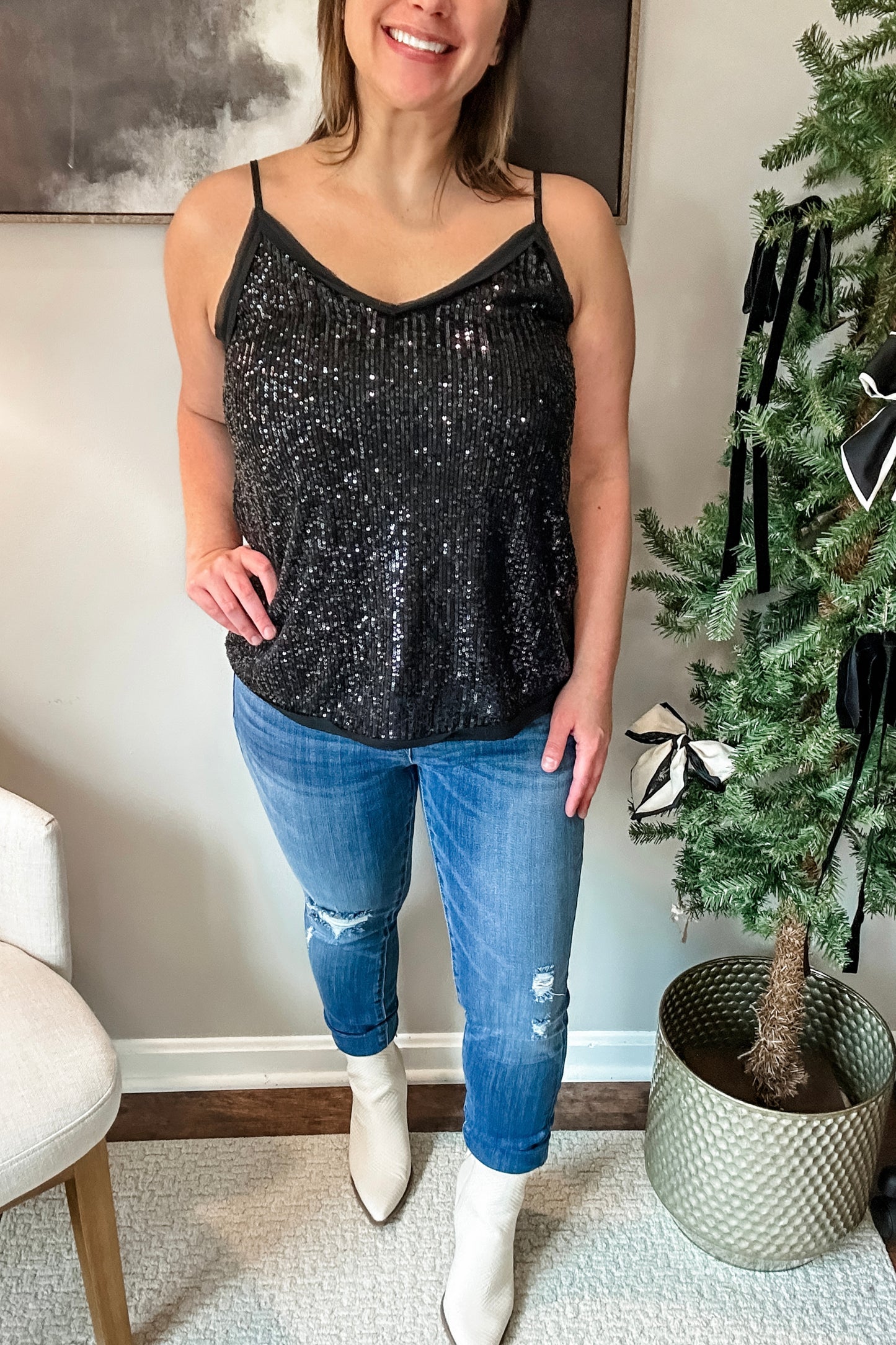 (M) Entro Sequin Camisole