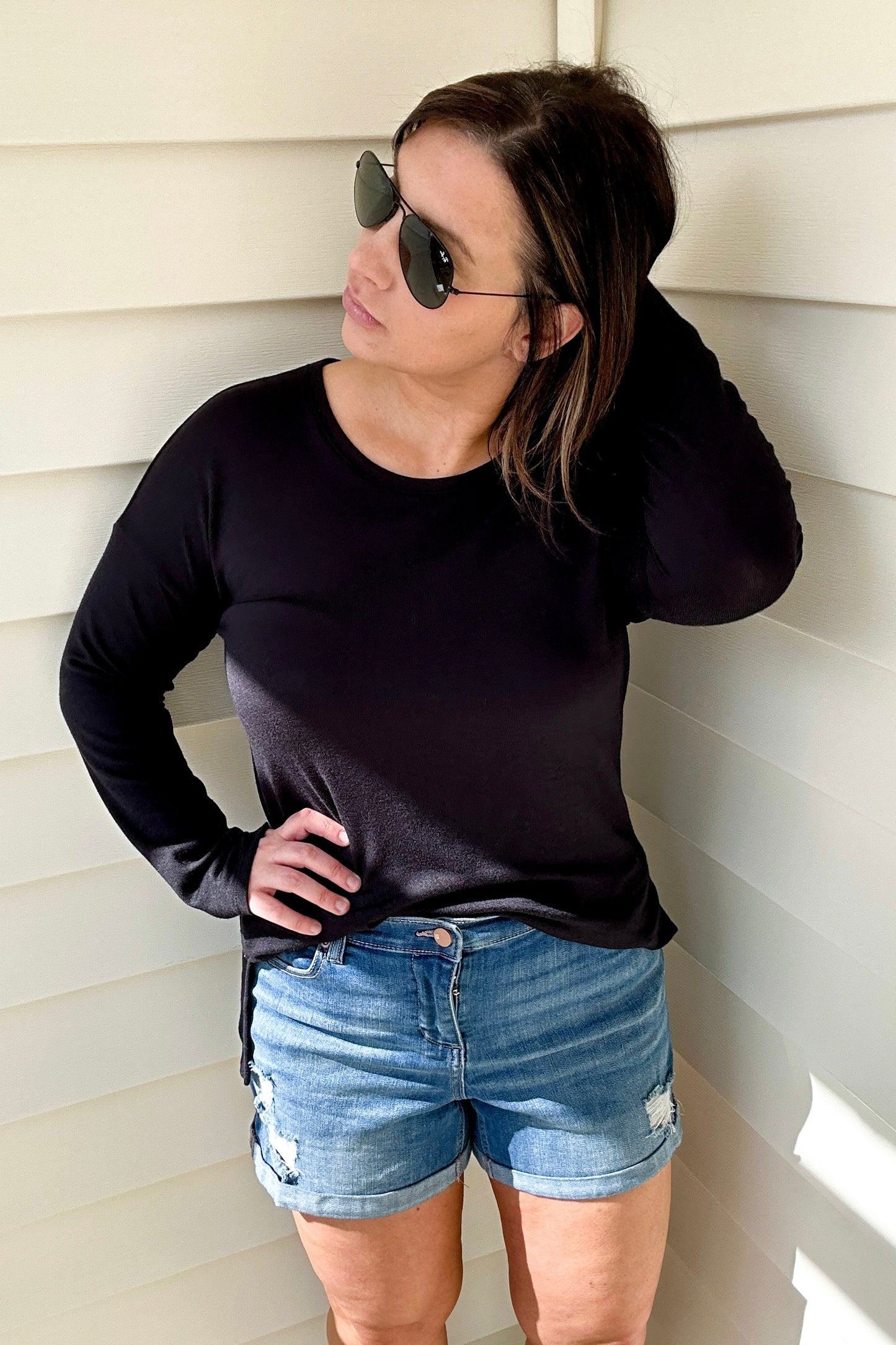 (M) Banana Republic Luxe Hem Top
