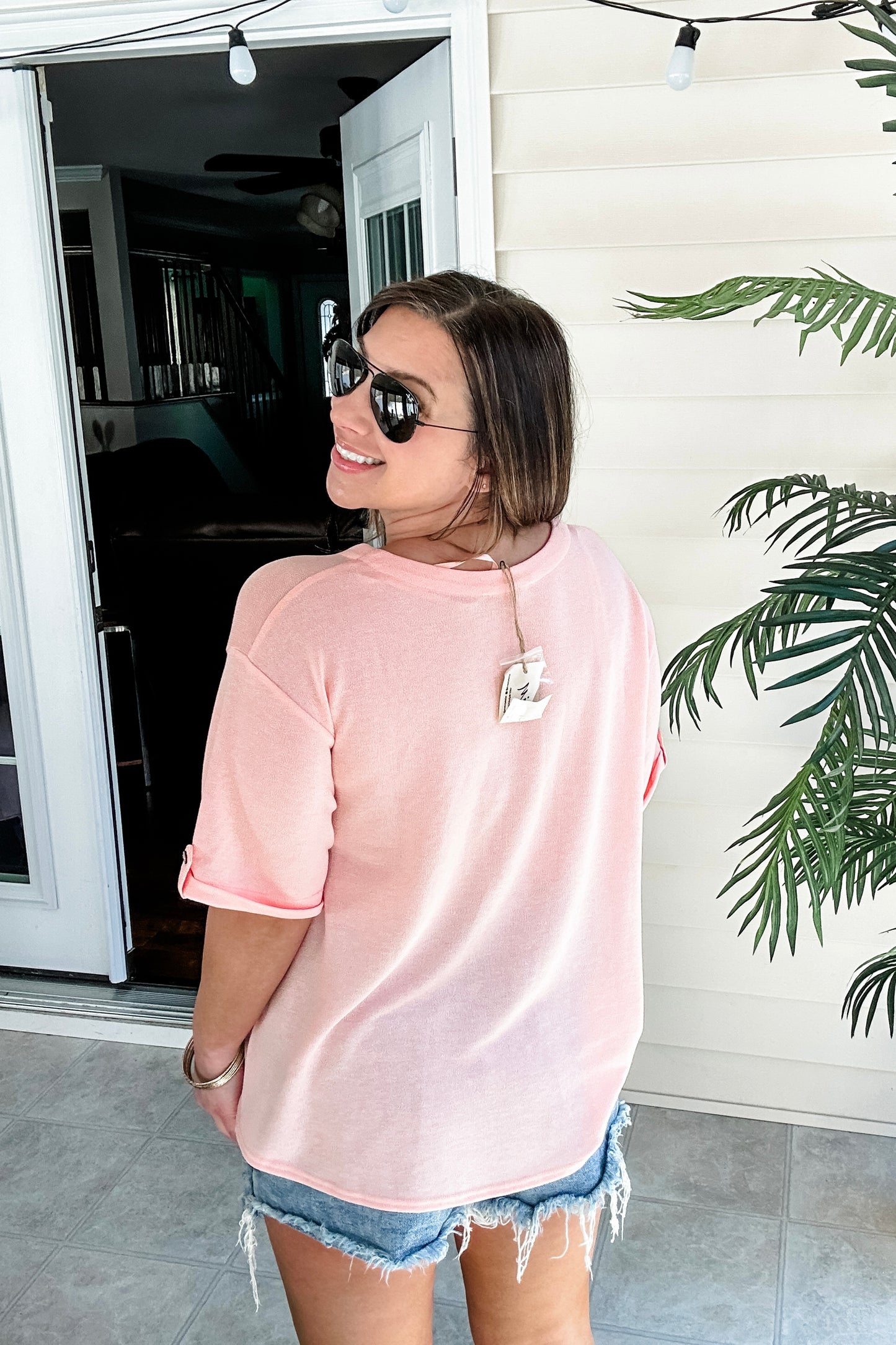 (L) Boutique Peachy Top