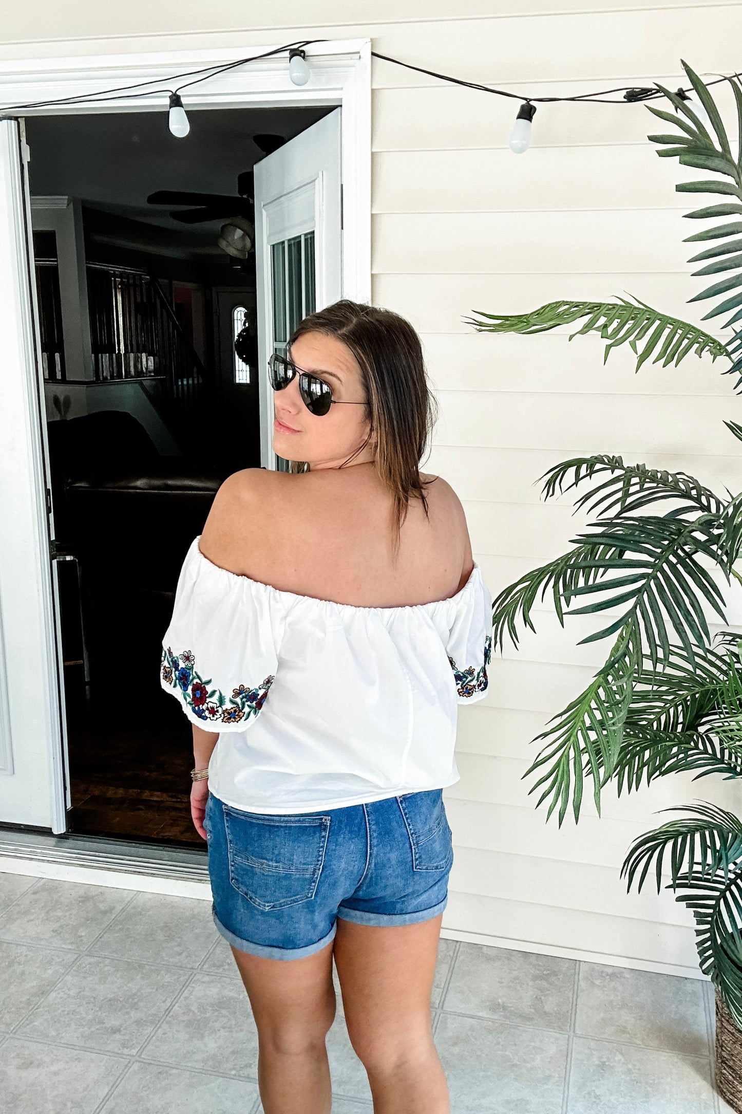 (6) Topshop Off Shoulder Top