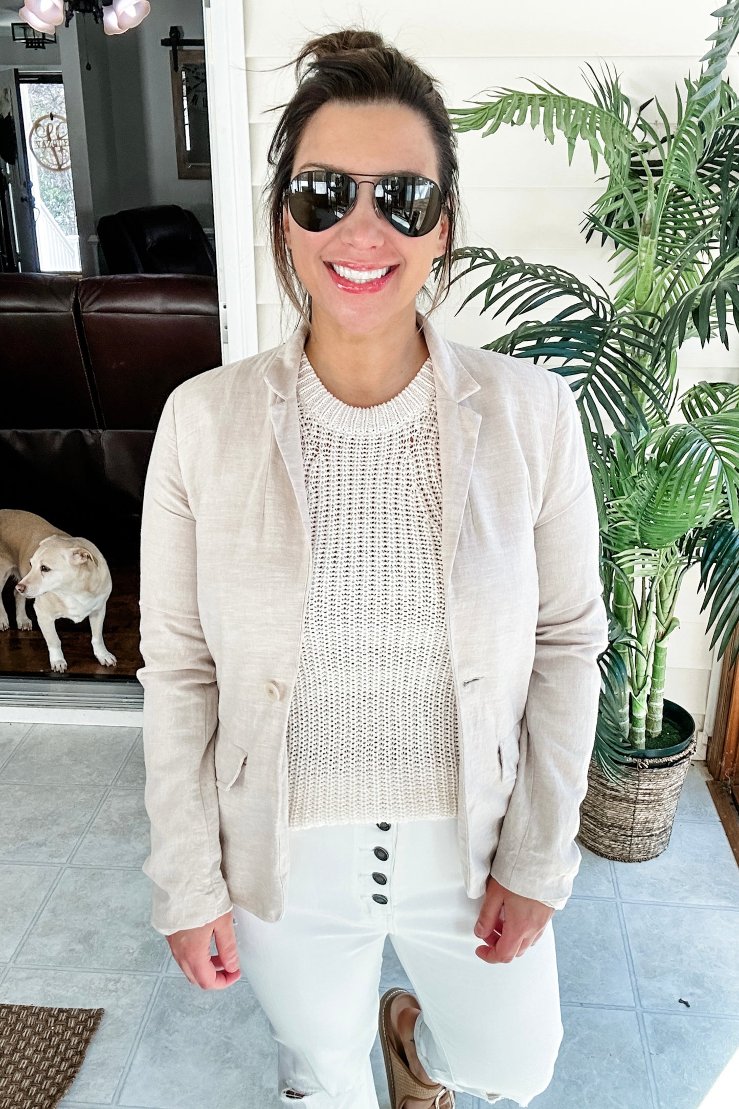 (6) Gap Linen Blazer