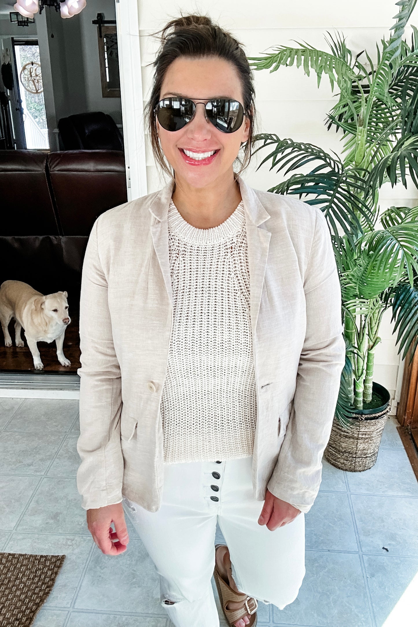 (6) Gap Linen Blazer
