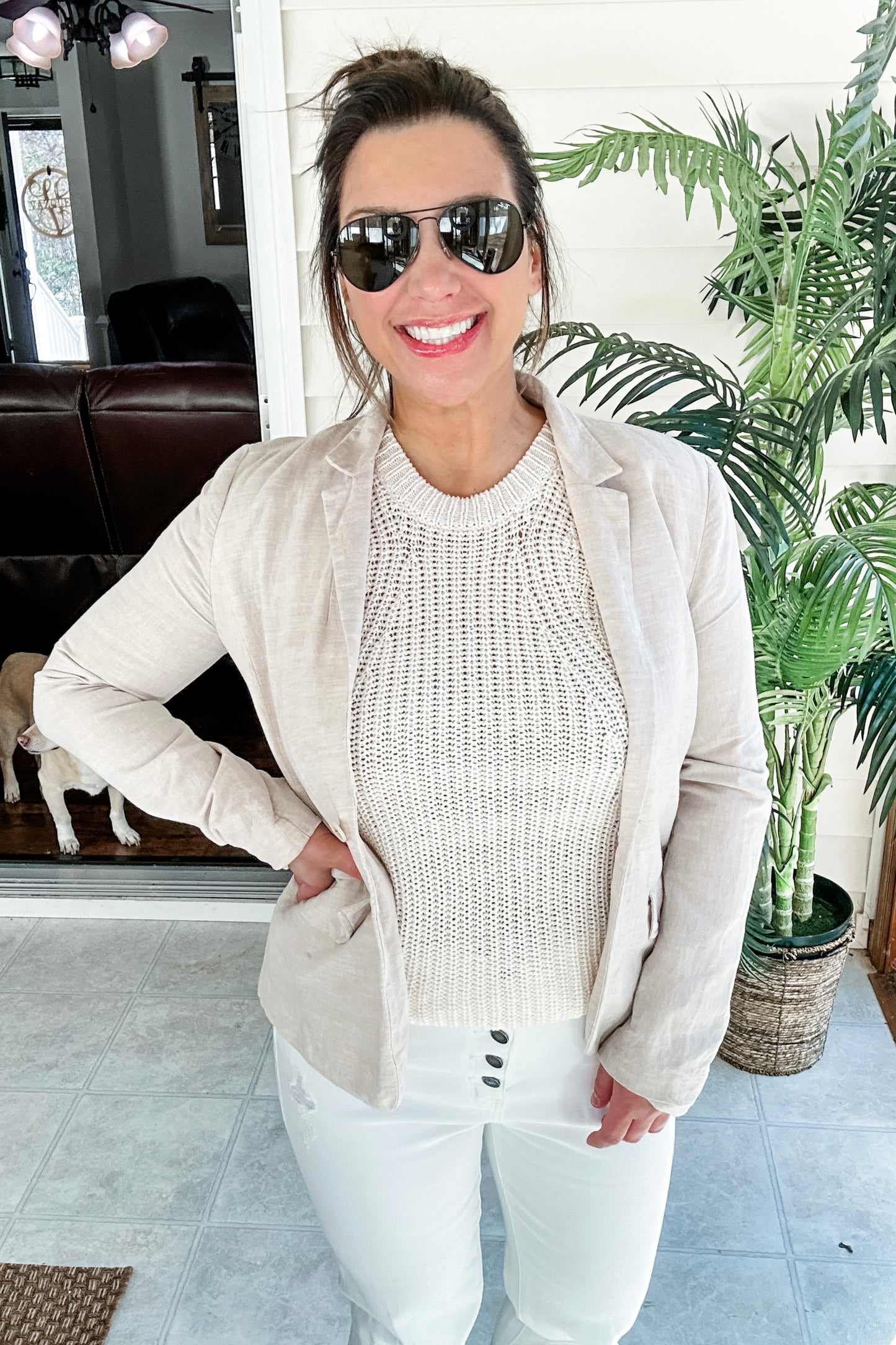 (6) Gap Linen Blazer