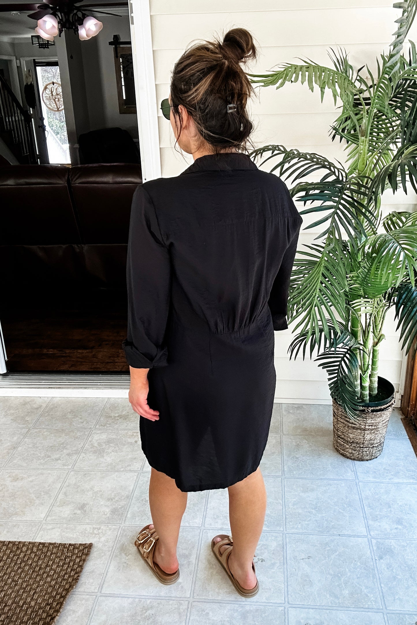 (XL) Loft Tie Shirtdress