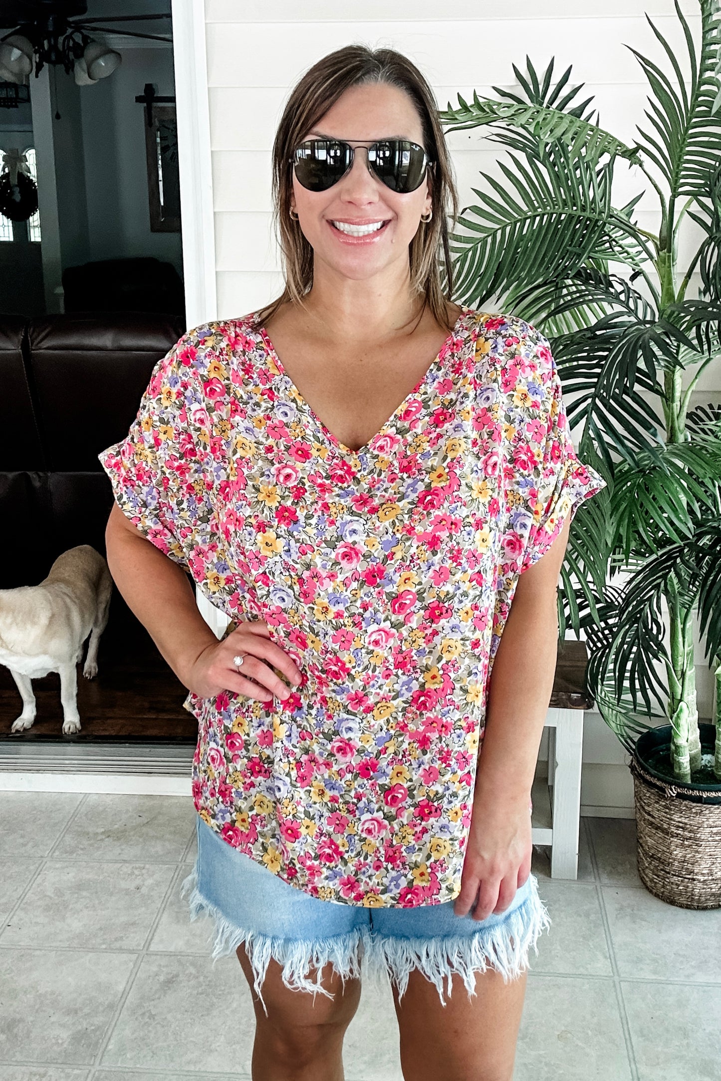 (XL) Loft Floral Blouse
