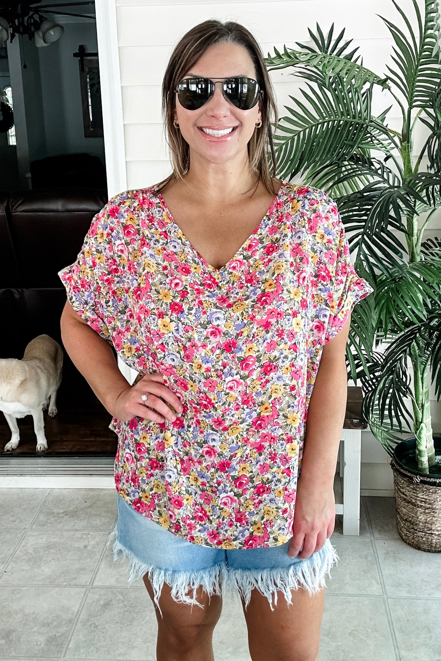 (XL) Loft Floral Blouse