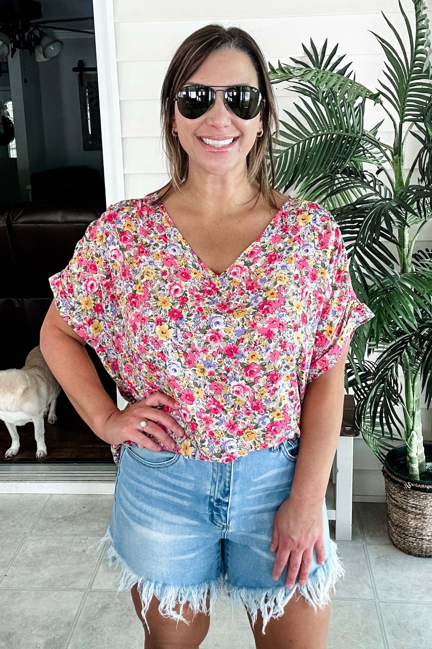 (XL) Loft Floral Blouse