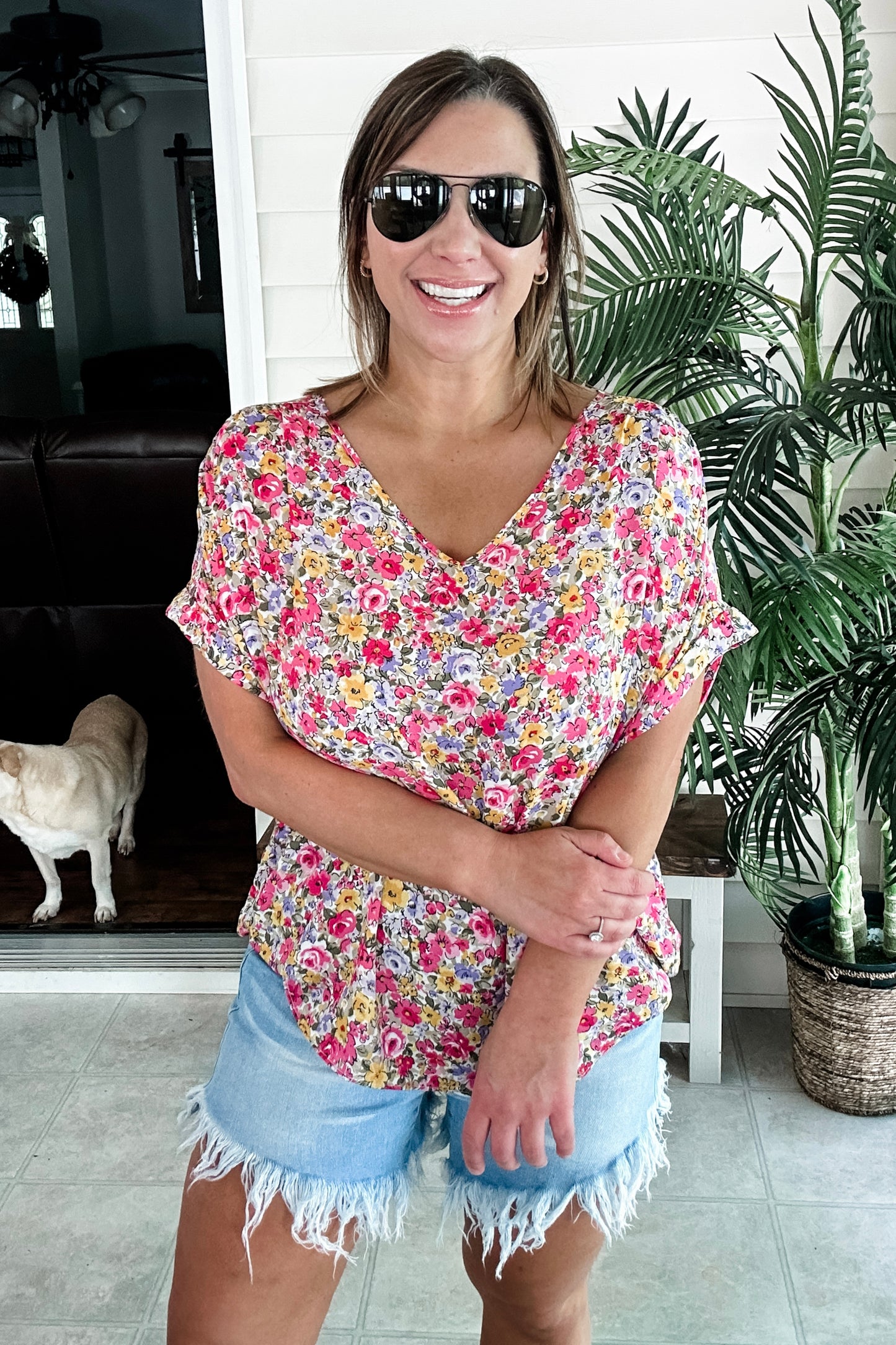 (XL) Loft Floral Blouse