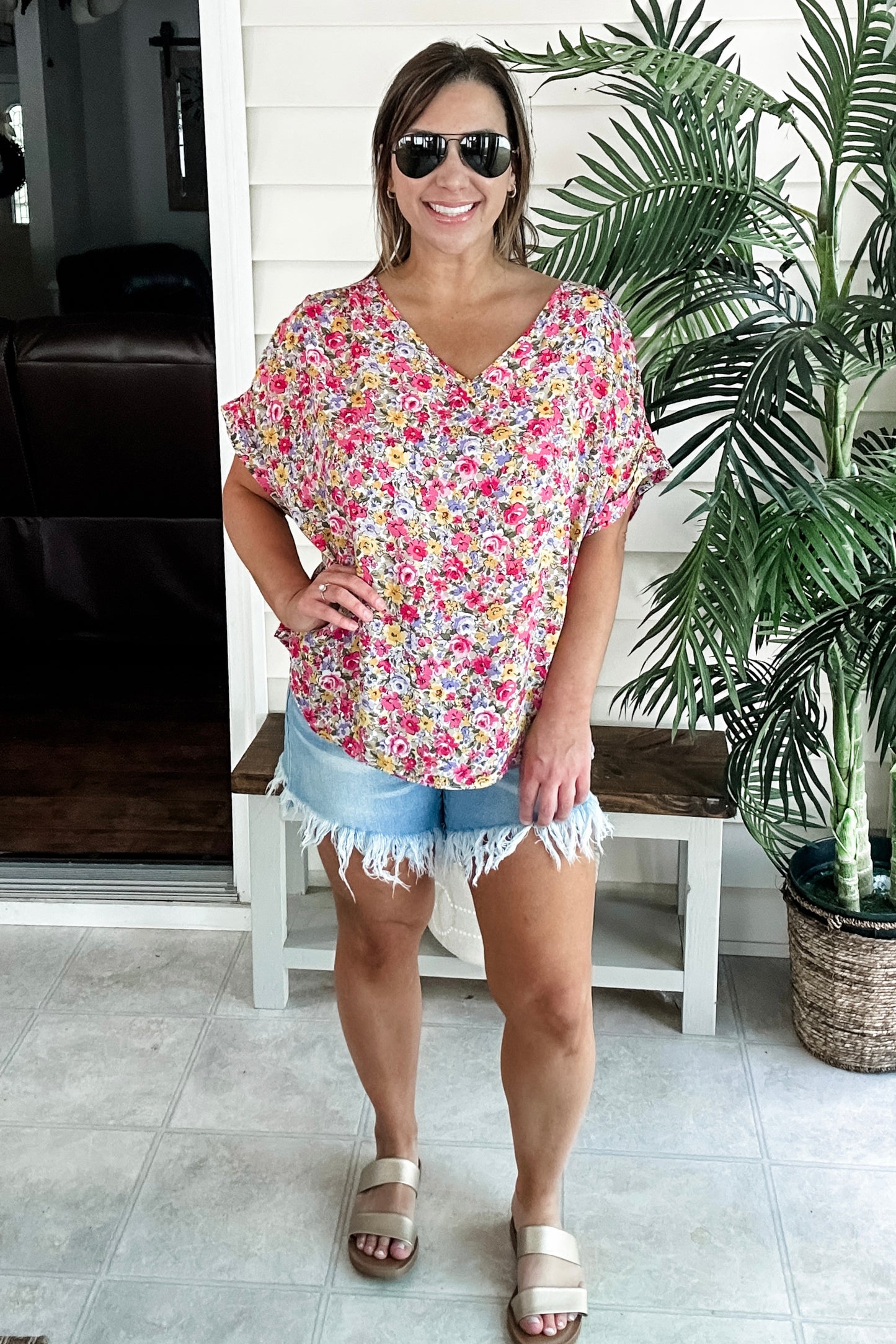 (XL) Loft Floral Blouse