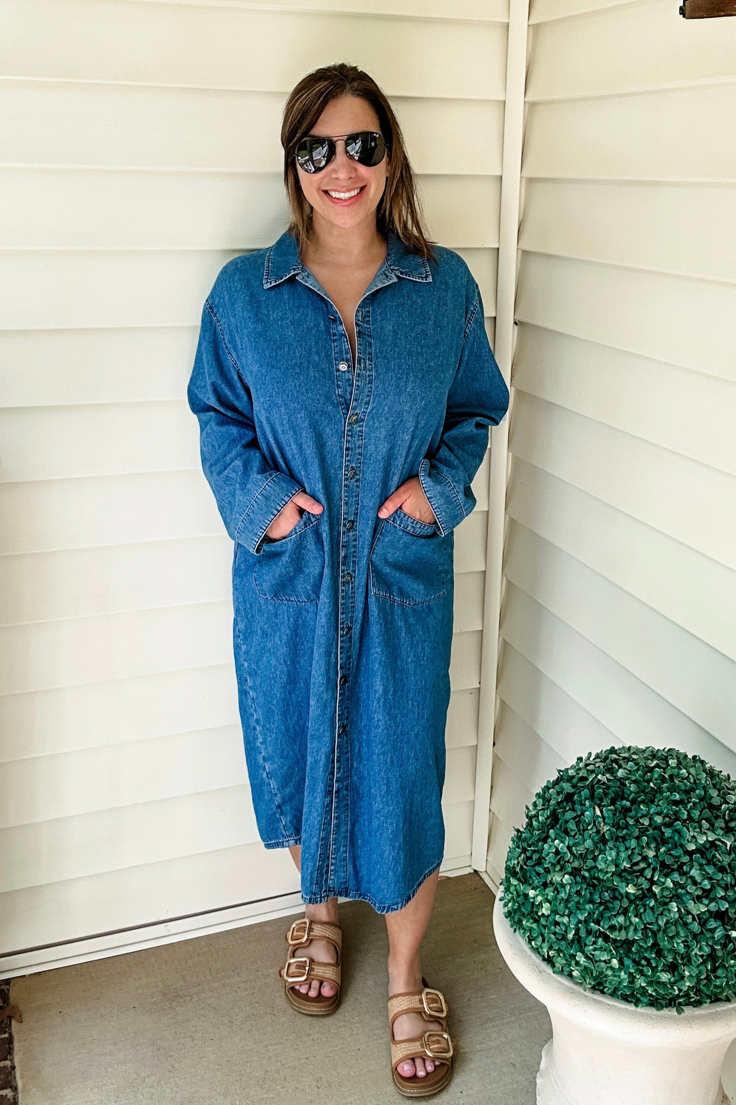 (M) Vintage Orvis Denim Dress