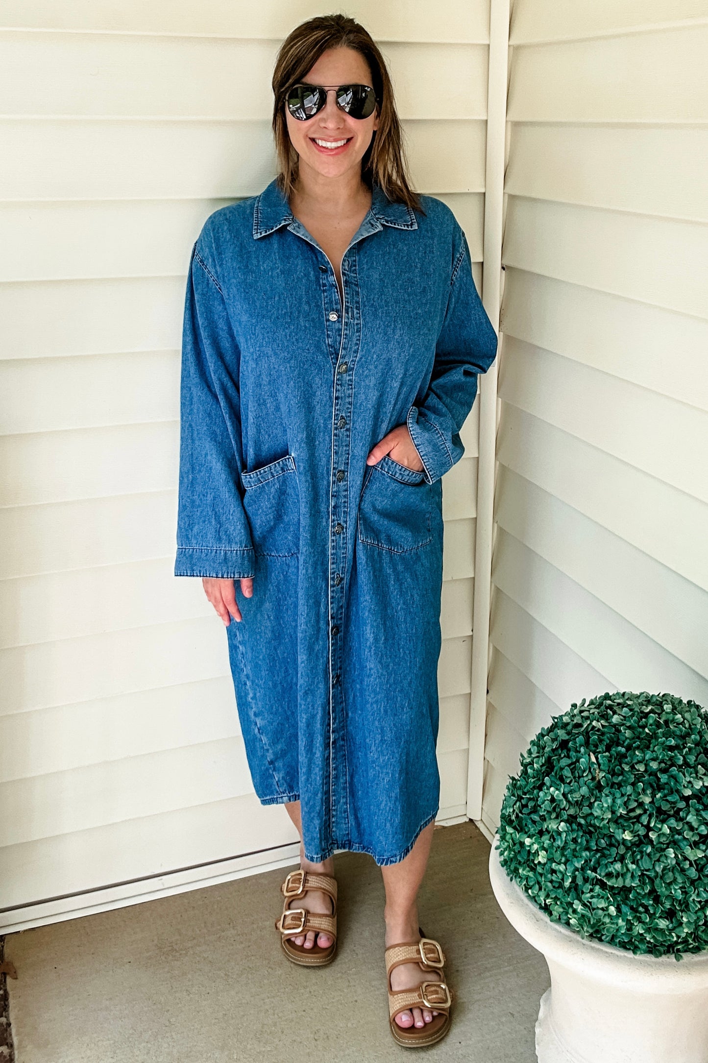 (M) Vintage Orvis Denim Dress