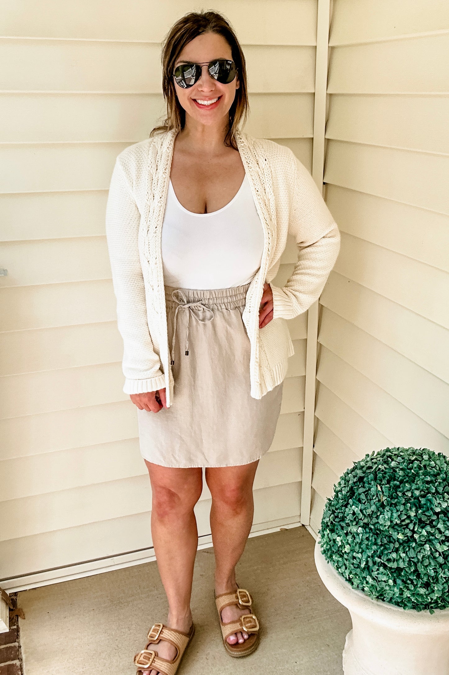 (S) Vintage Kenar Linen Skirt