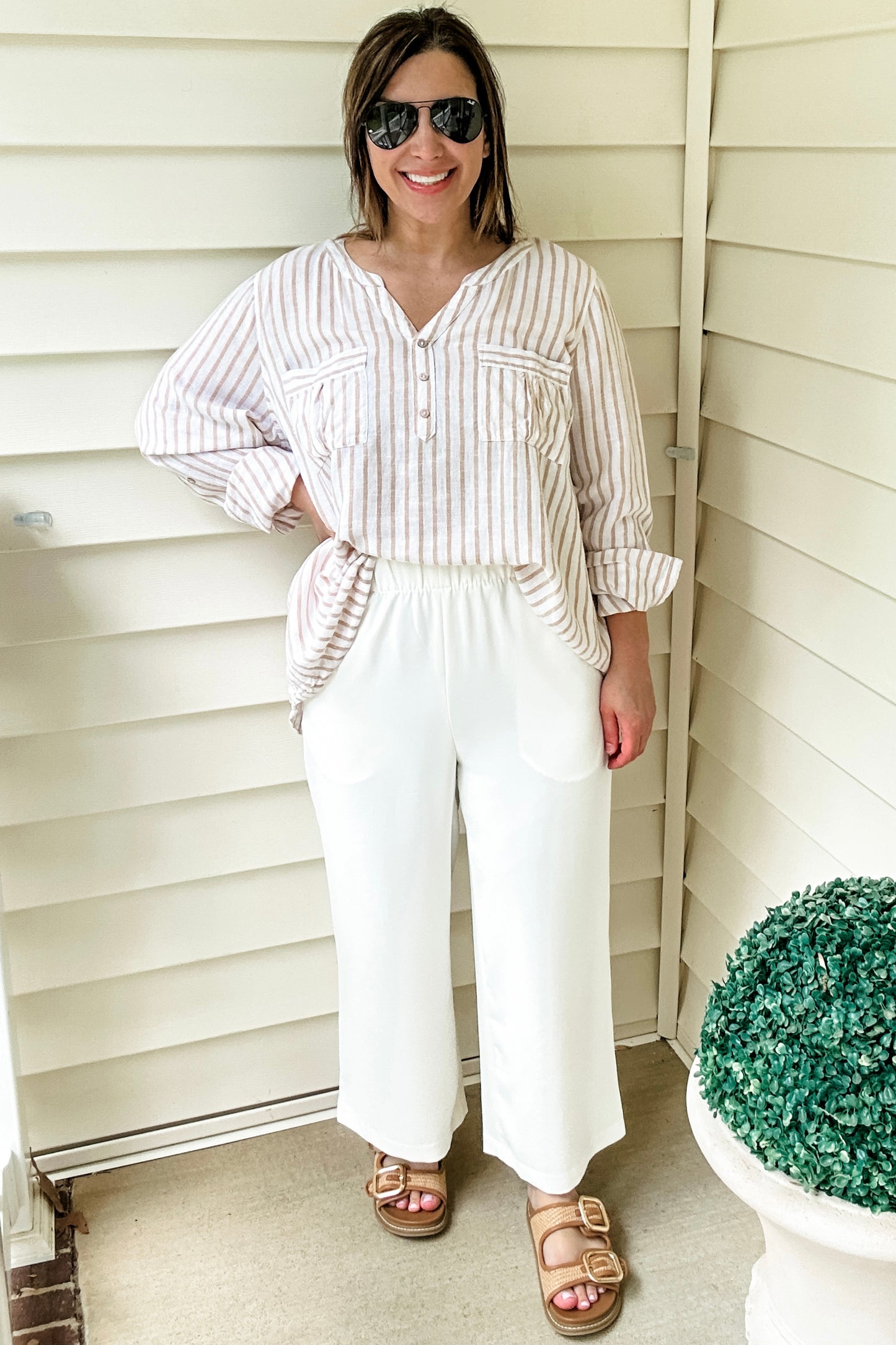 (S) H&M Wide Crop Pant