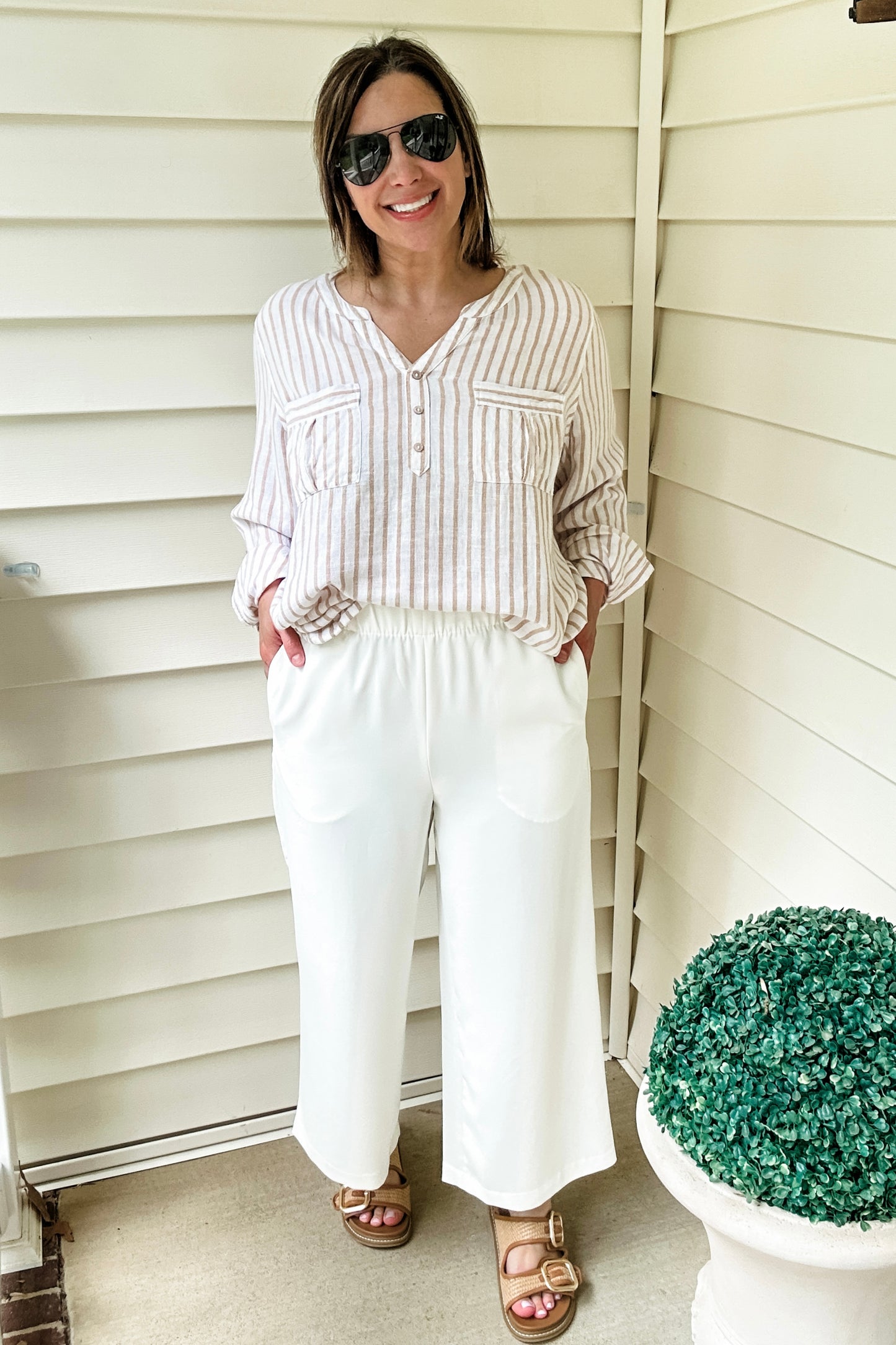 (S) H&M Wide Crop Pant