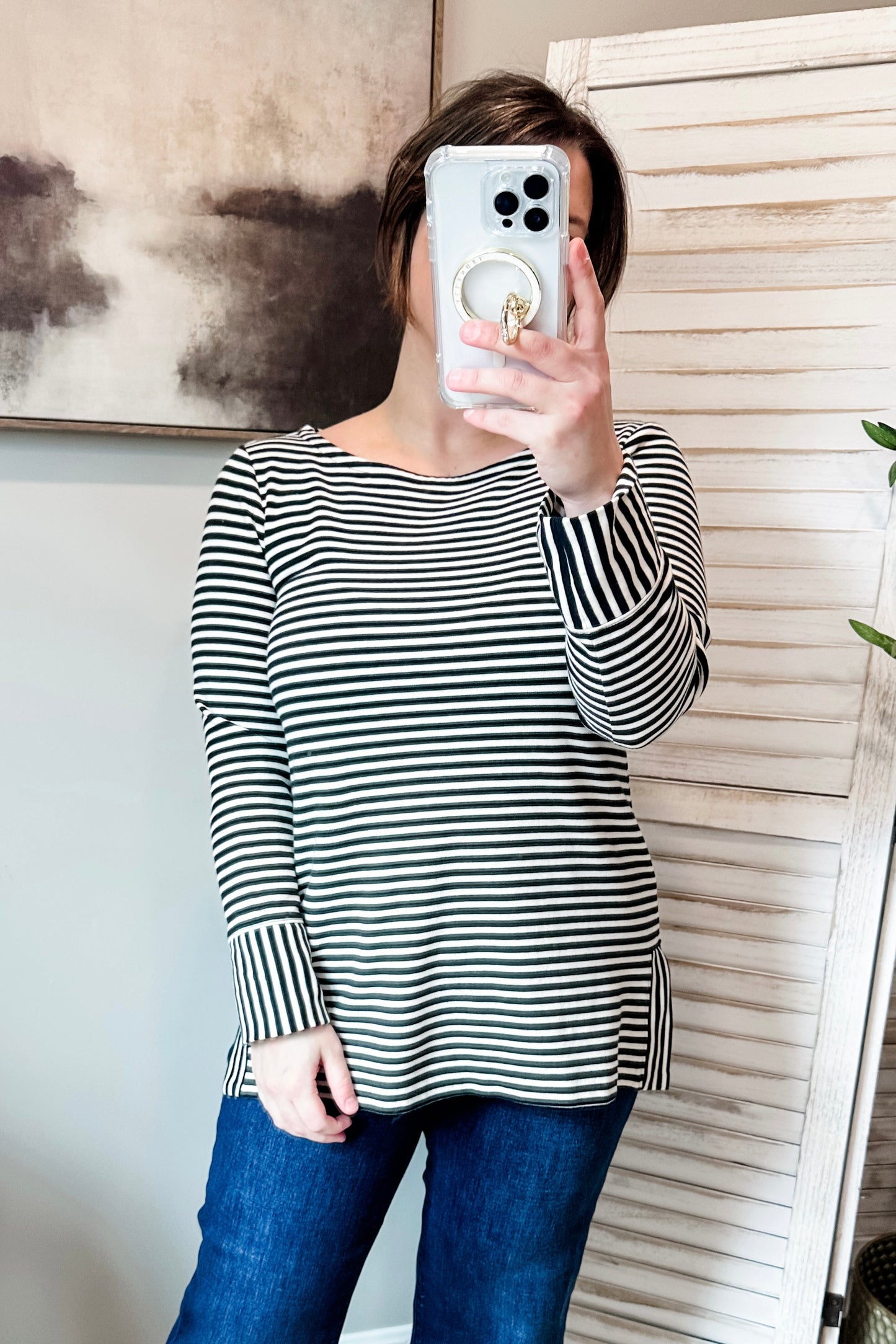 (M) Talbots Striped Tunic Top