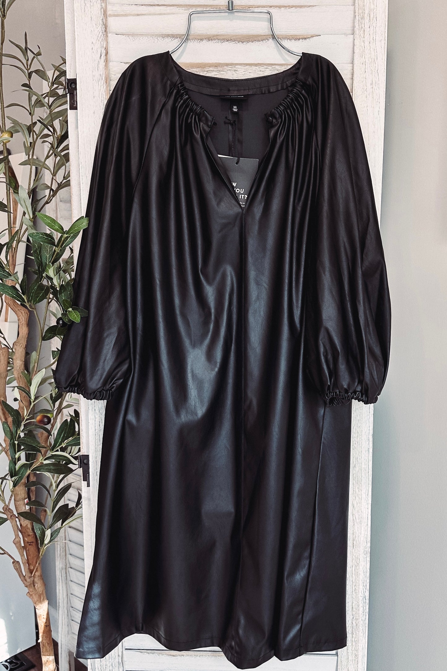 (M) Who What Wear Faux Leather Dress