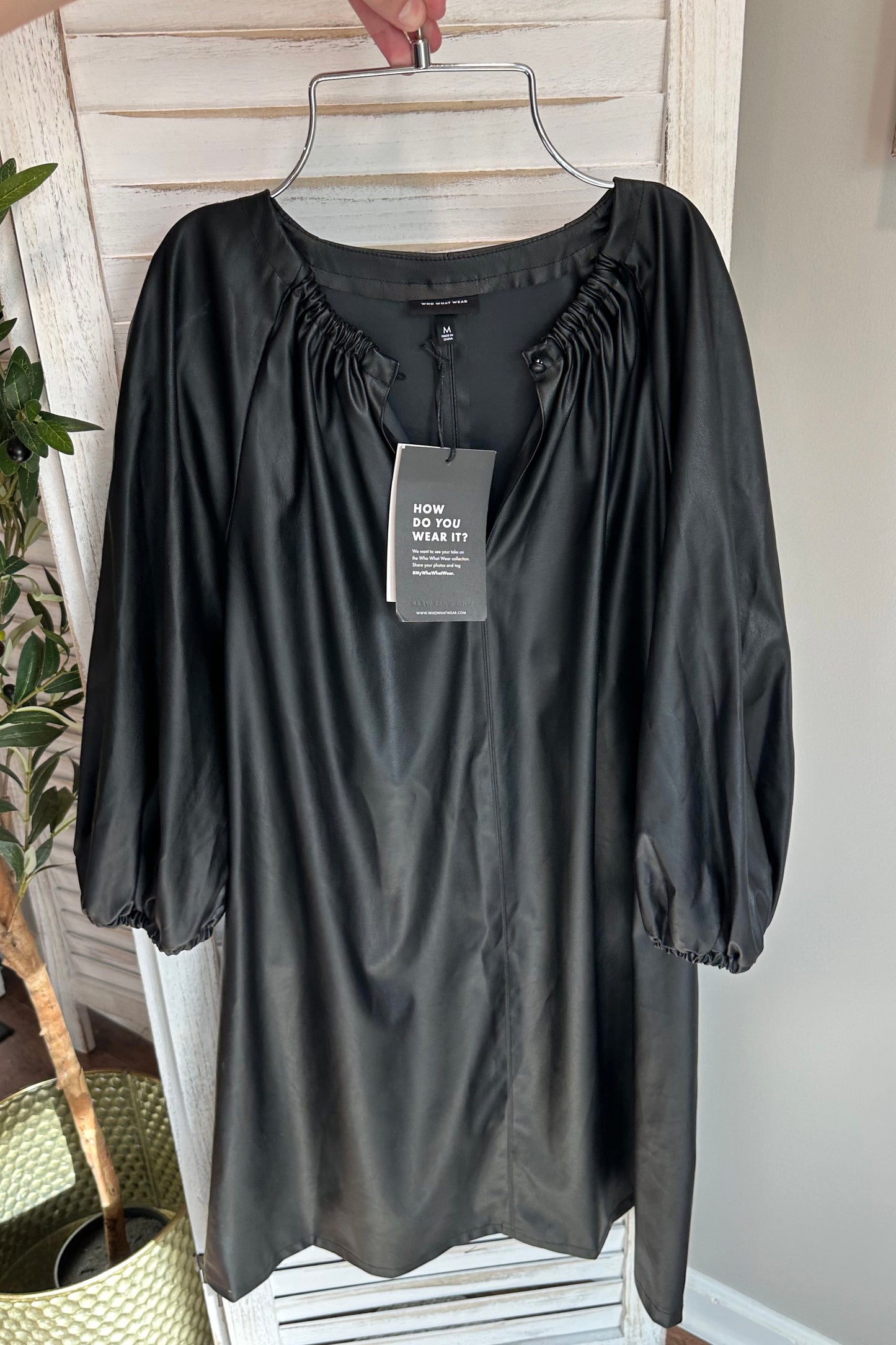 (M) Who What Wear Faux Leather Dress
