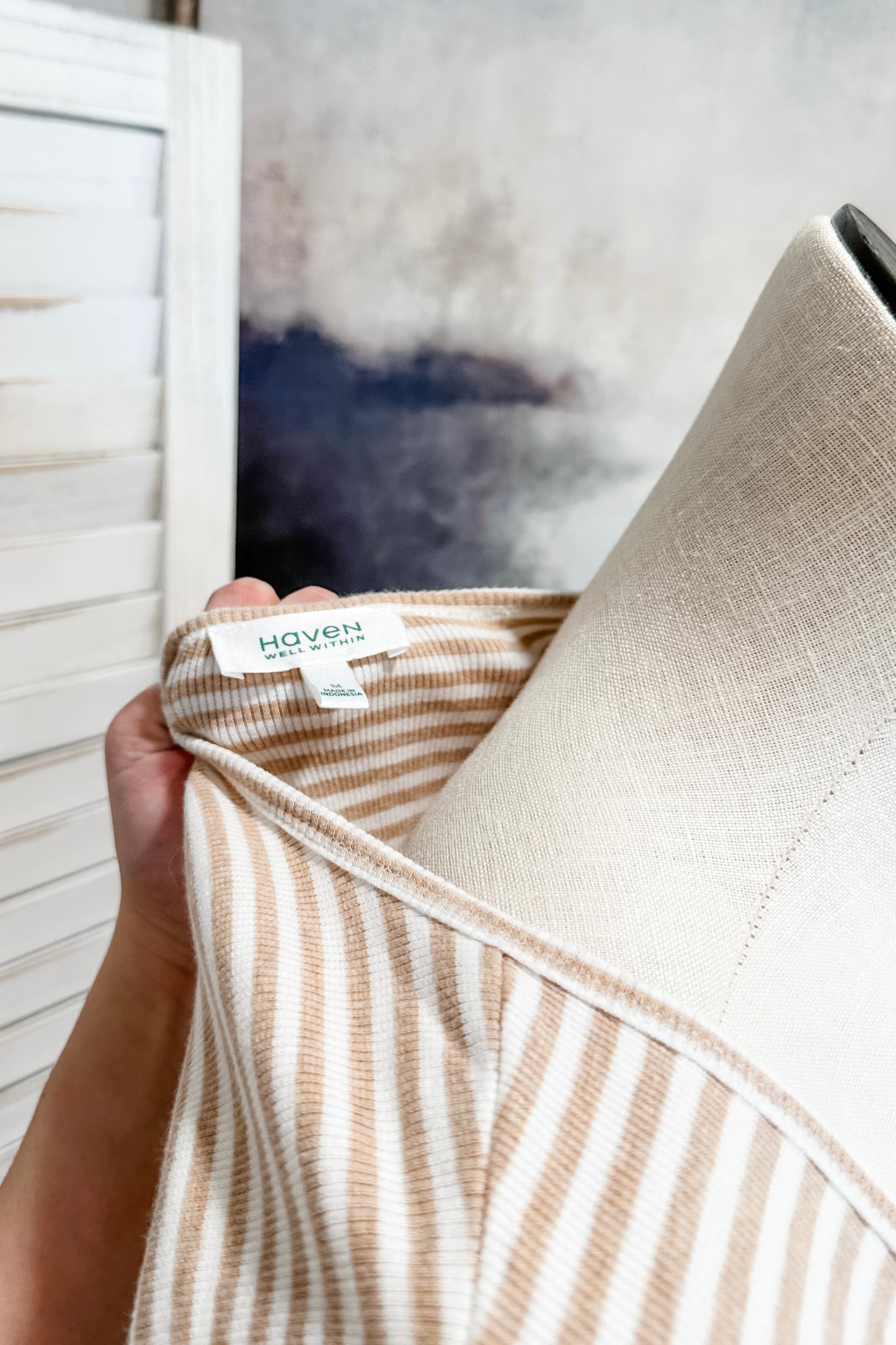 (M) Haven Stripe Henley Top