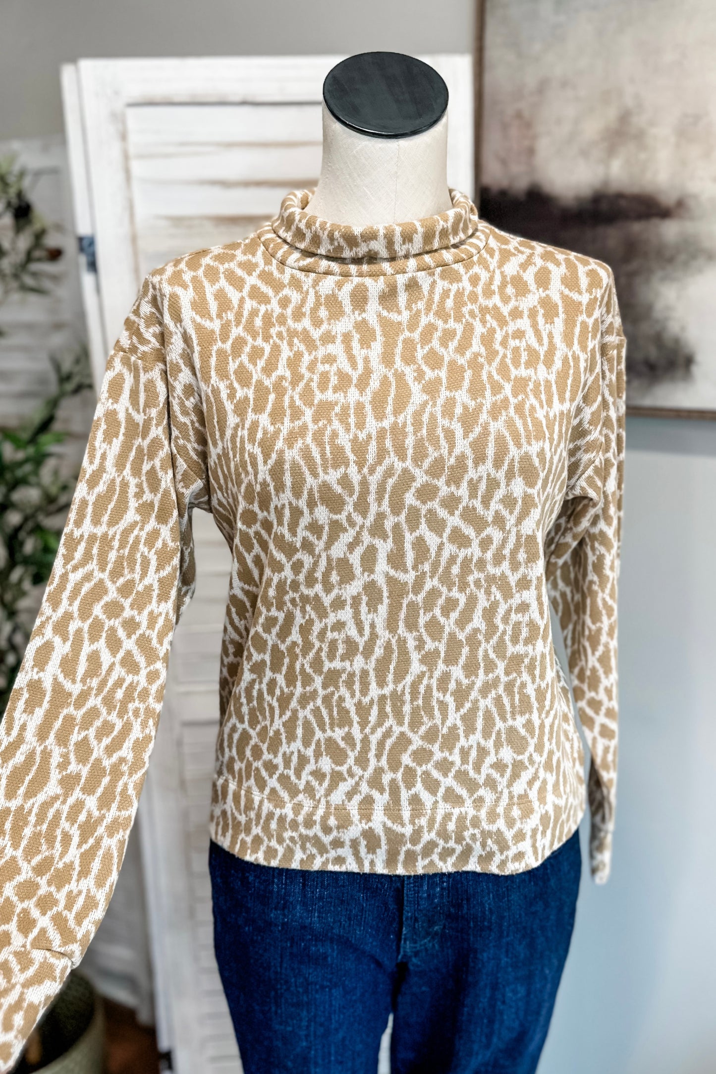 (S) Loft Mock Neck Top