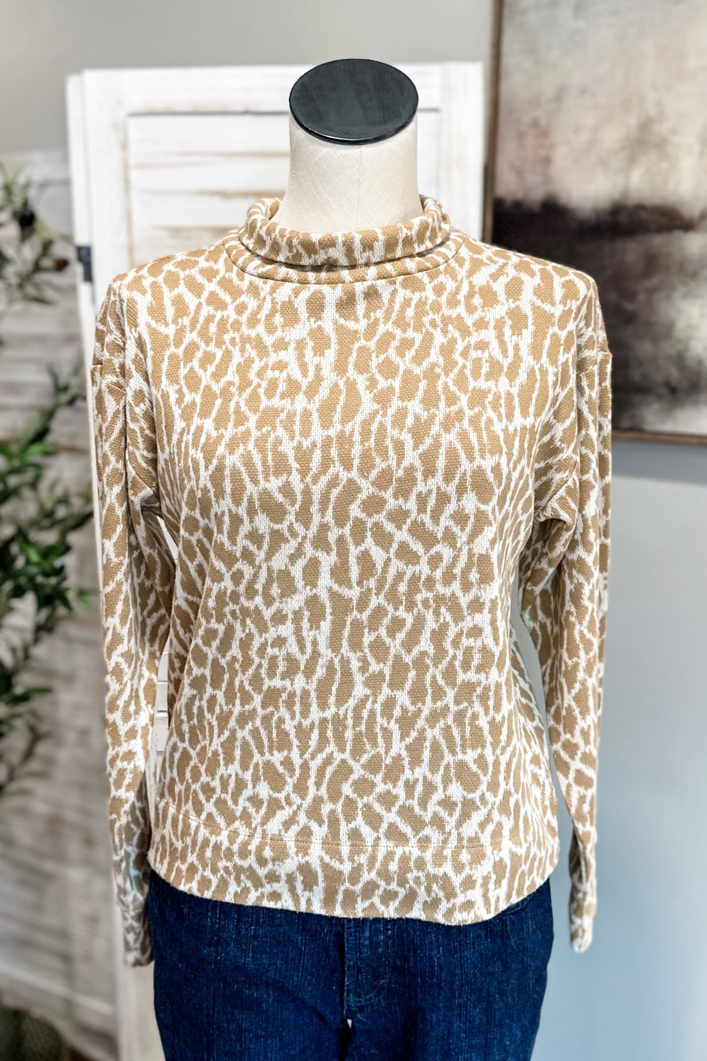 (S) Loft Mock Neck Top