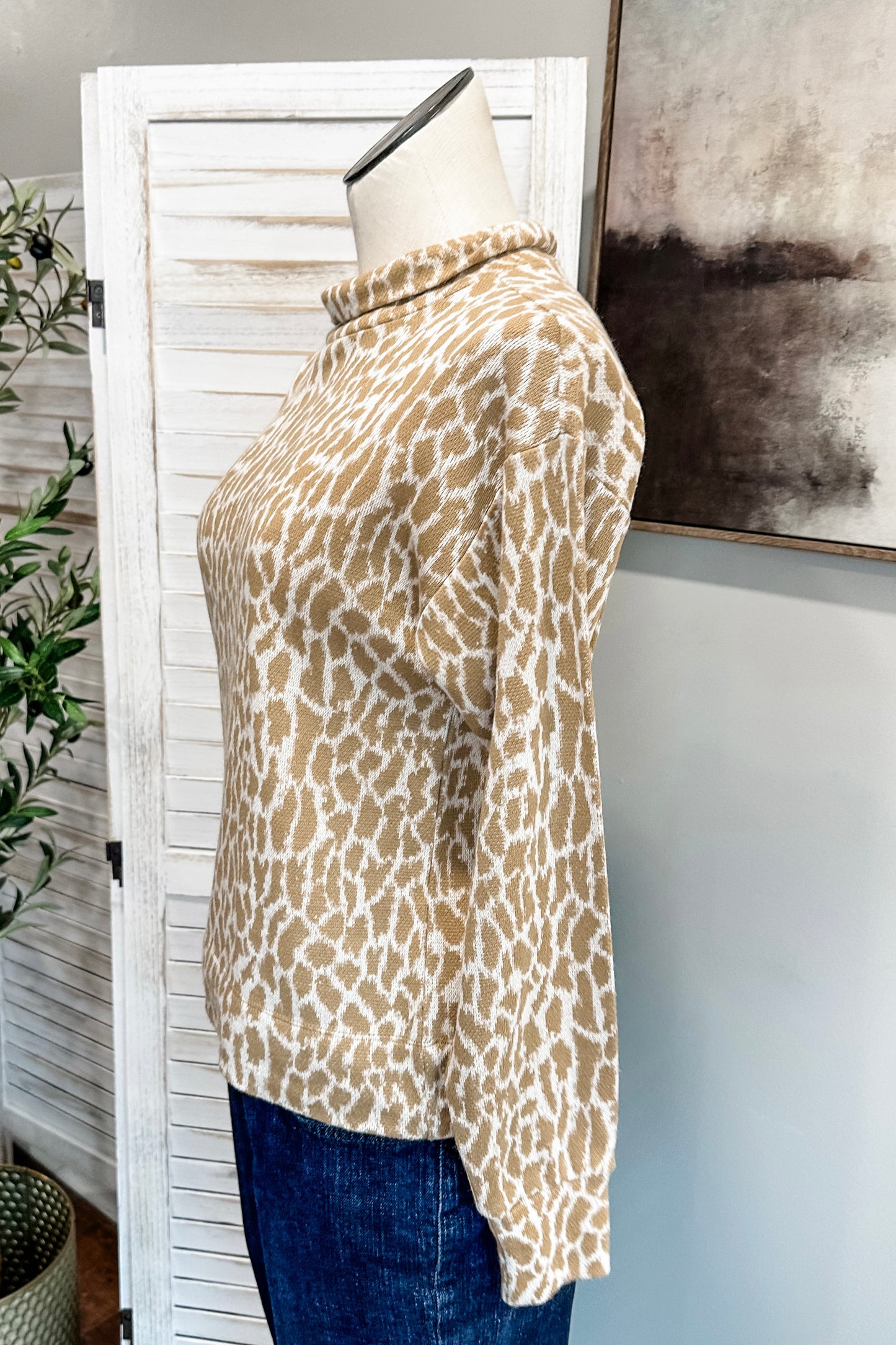 (S) Loft Mock Neck Top