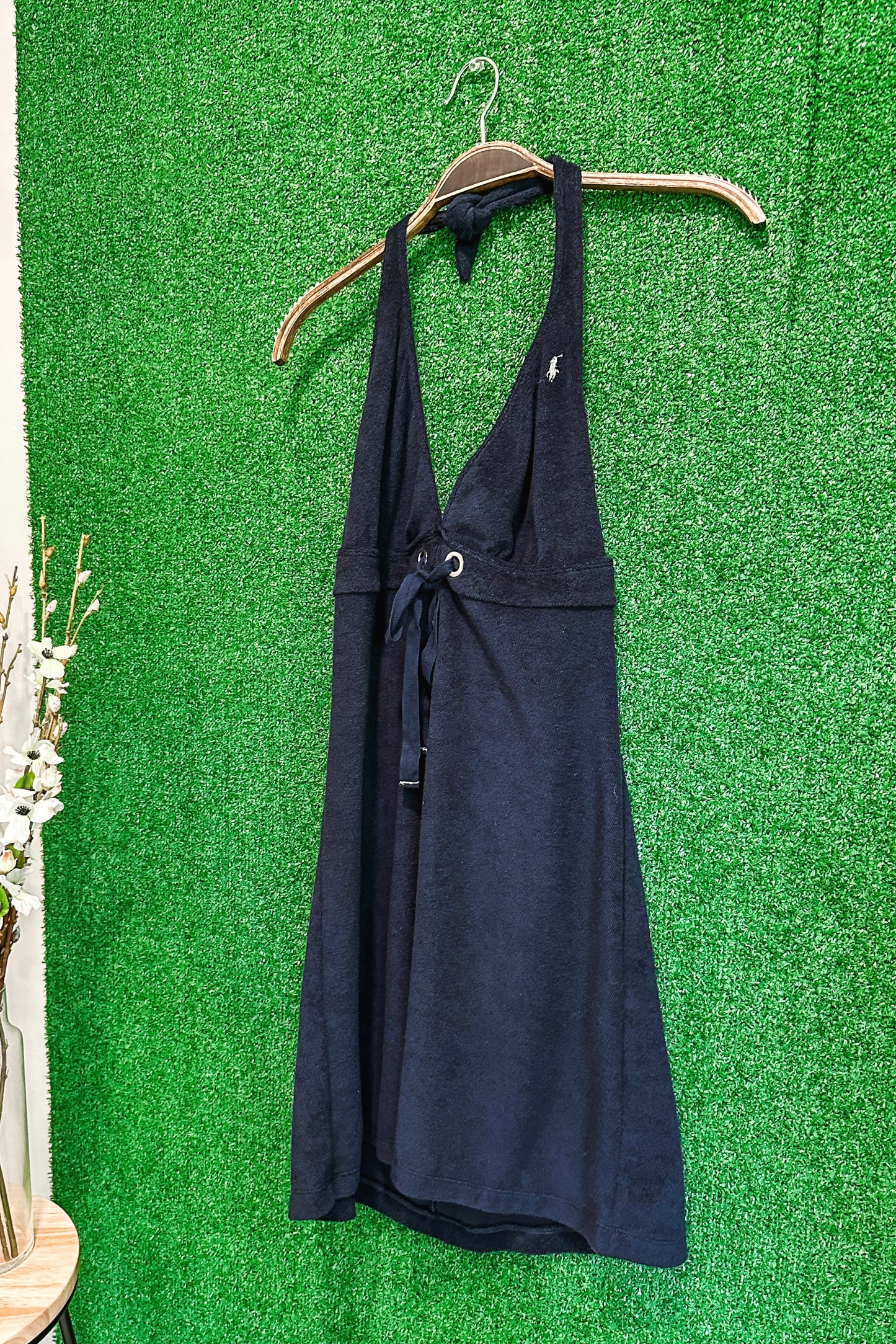 (L) Ralph Lauren Terry Halter Dress