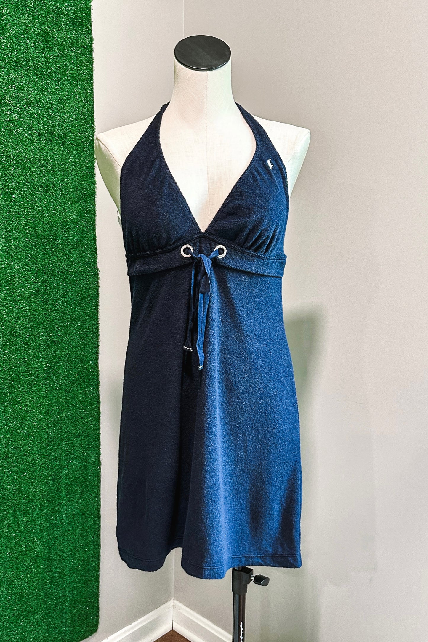 (L) Ralph Lauren Terry Halter Dress
