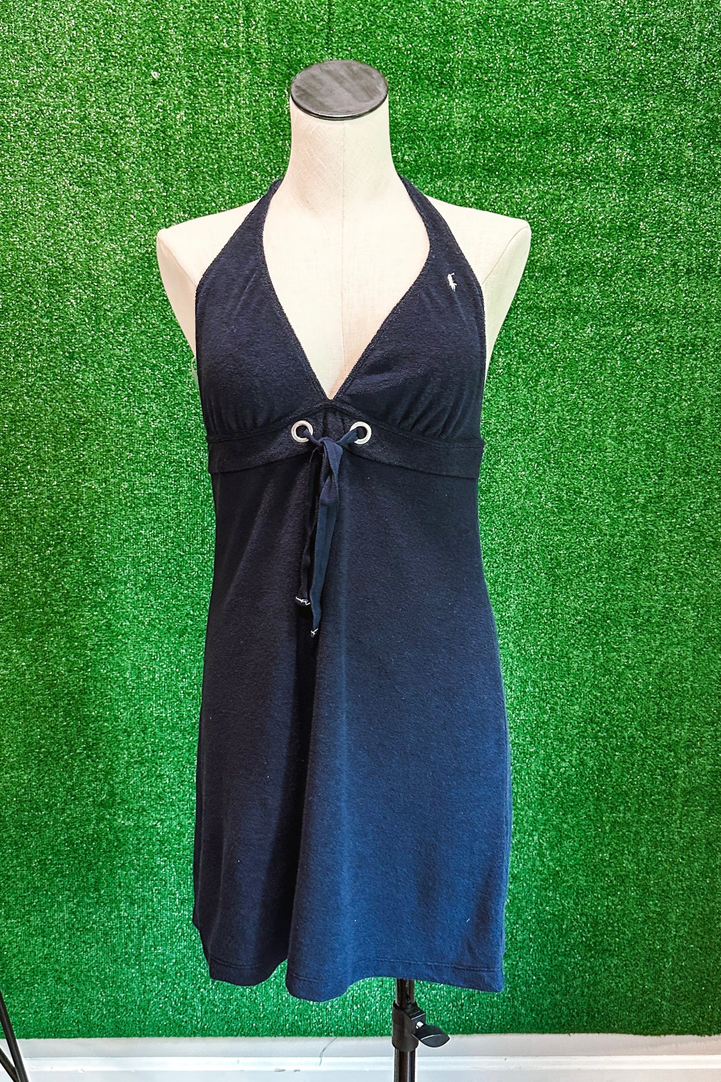 (L) Ralph Lauren Terry Halter Dress